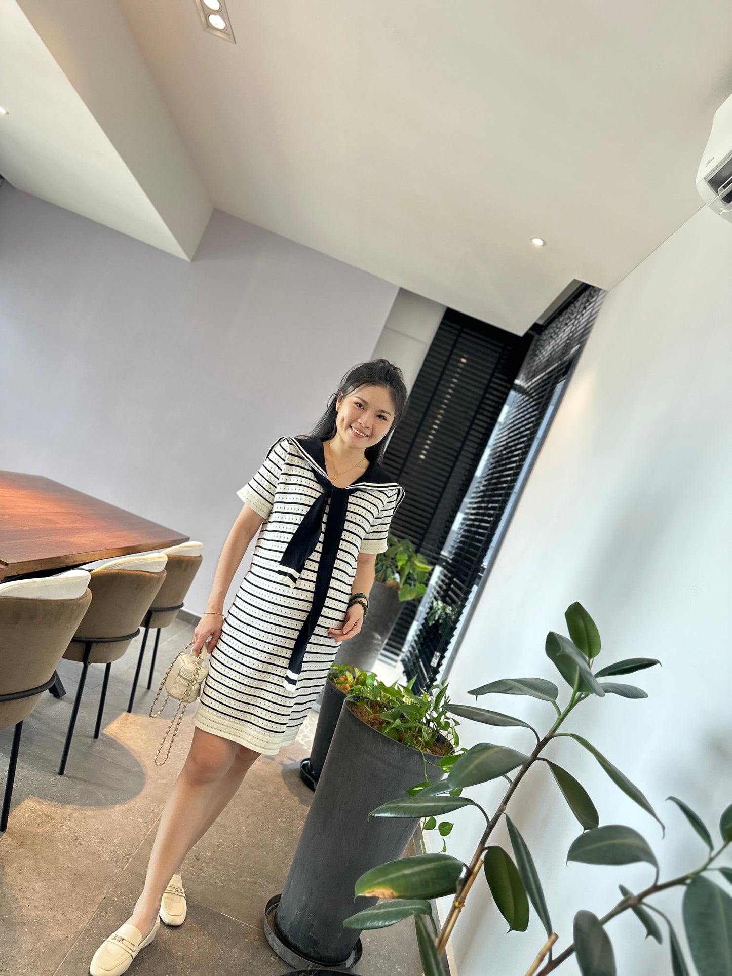 Carena Stripes Knitted Dress