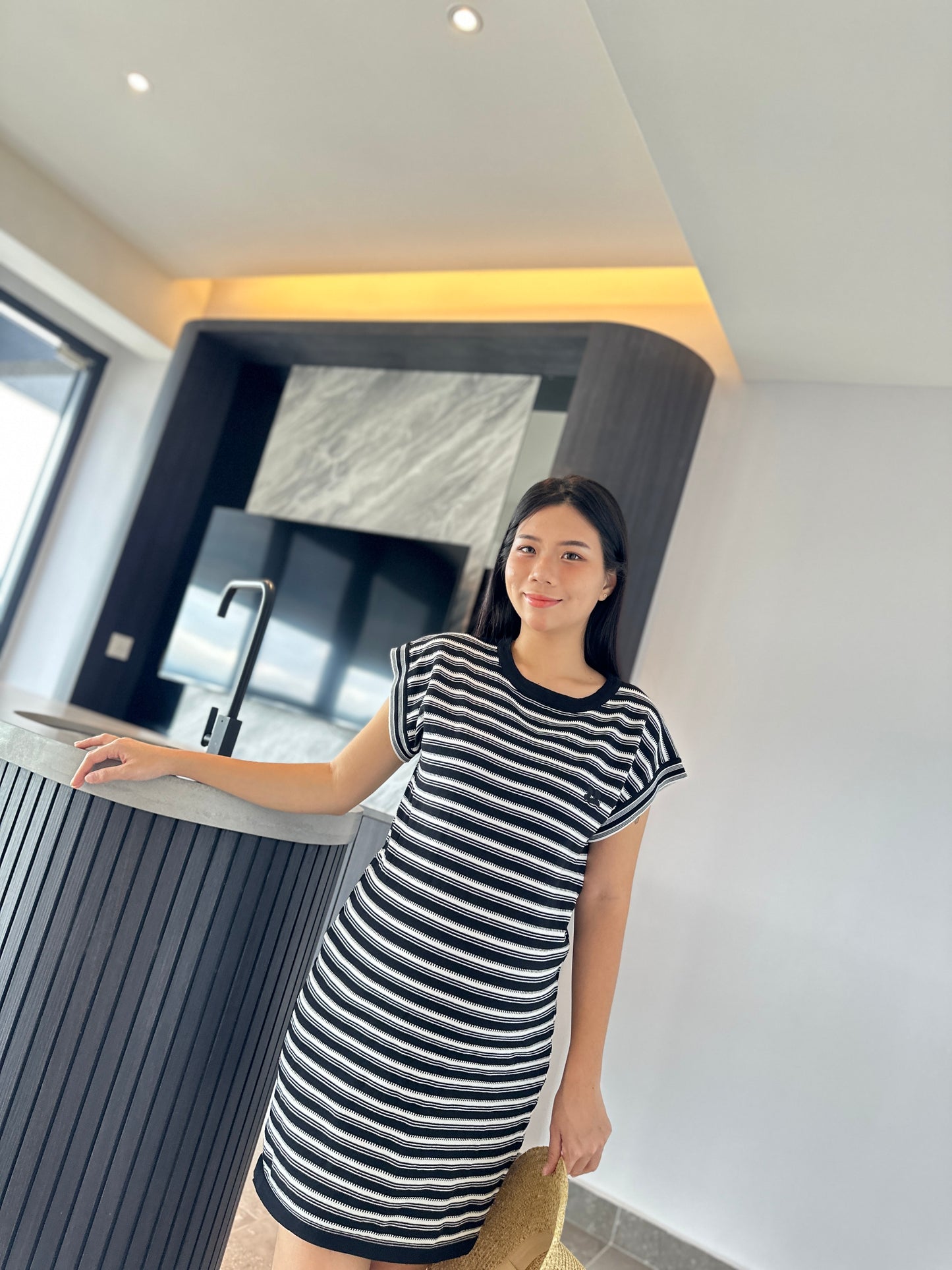 Zayne Stripes Knits Dress