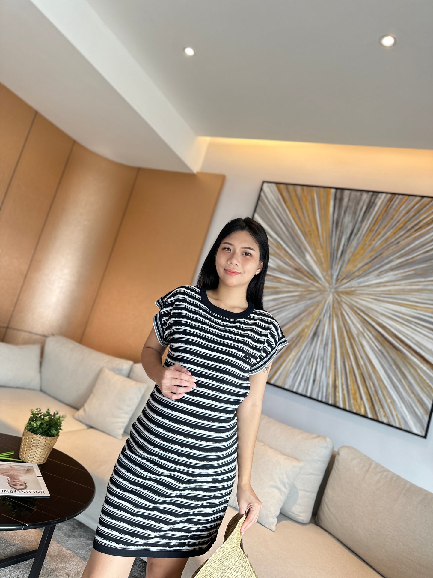 Zayne Stripes Knits Dress
