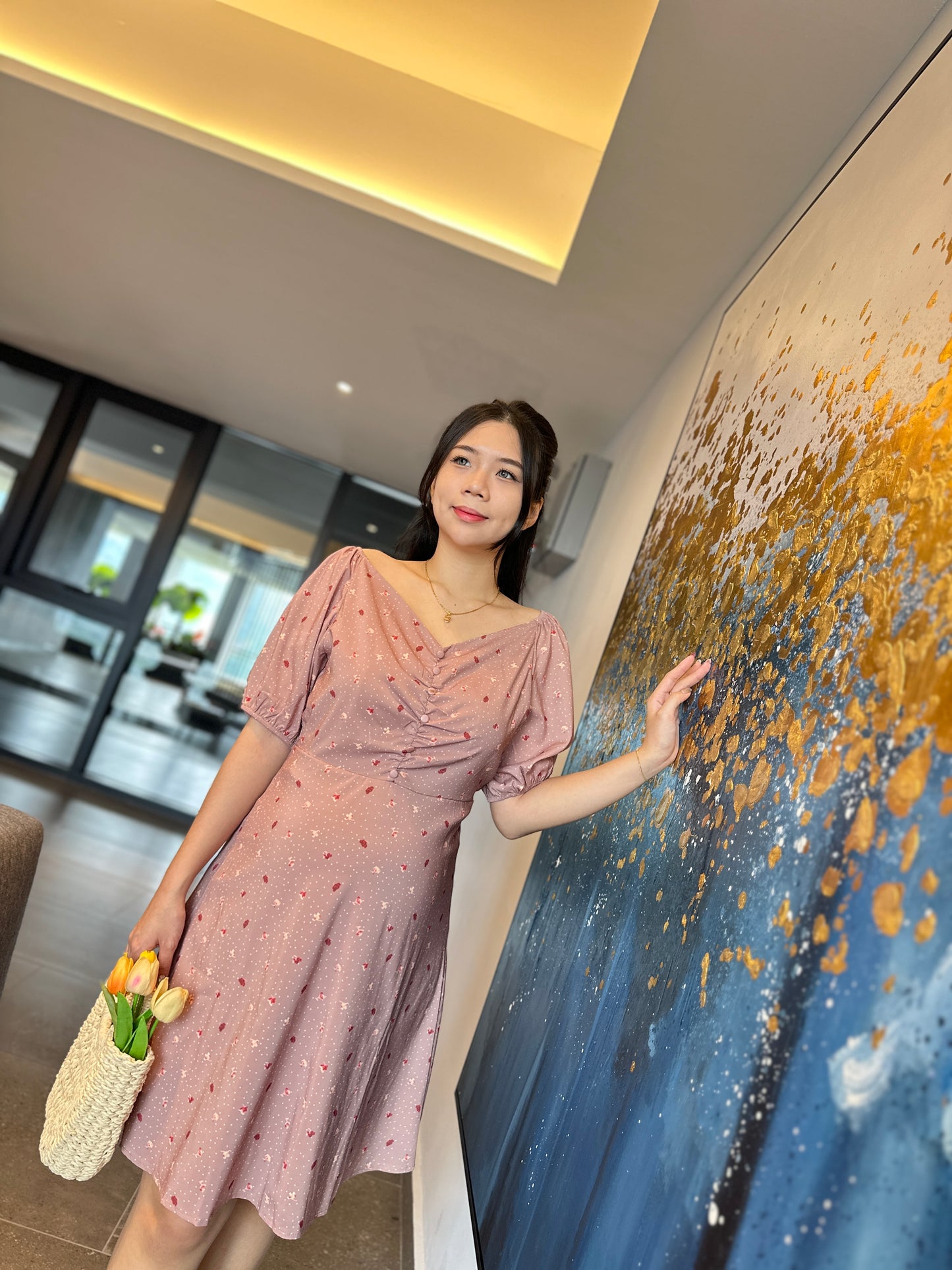 Gina Floral Maternity Dress