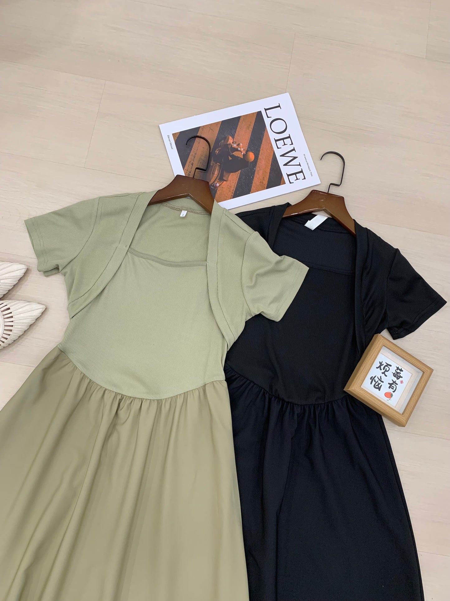 Celine Square Neck Midi Dress