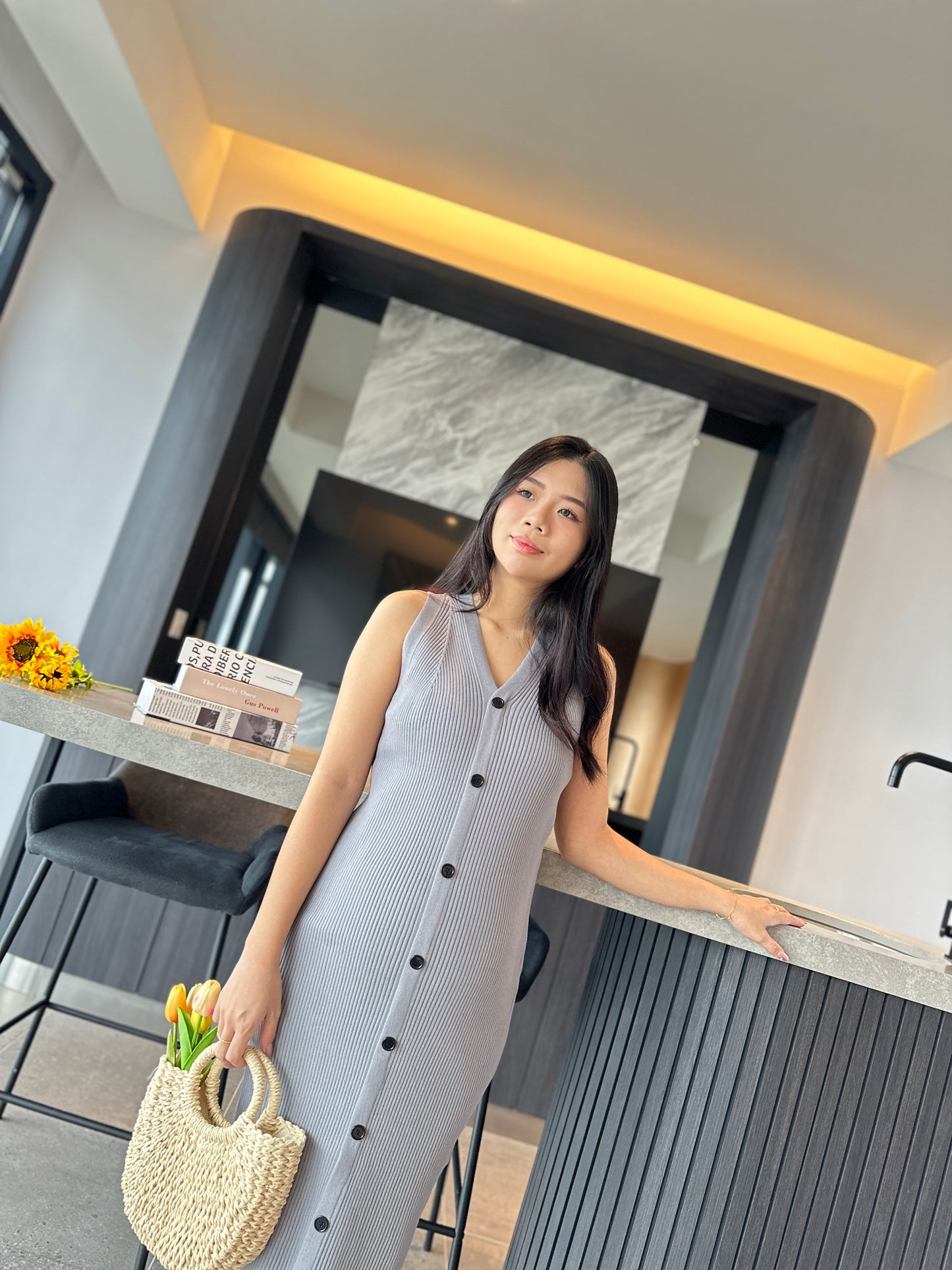 Vincci Knitted Knits Stretchy Dress