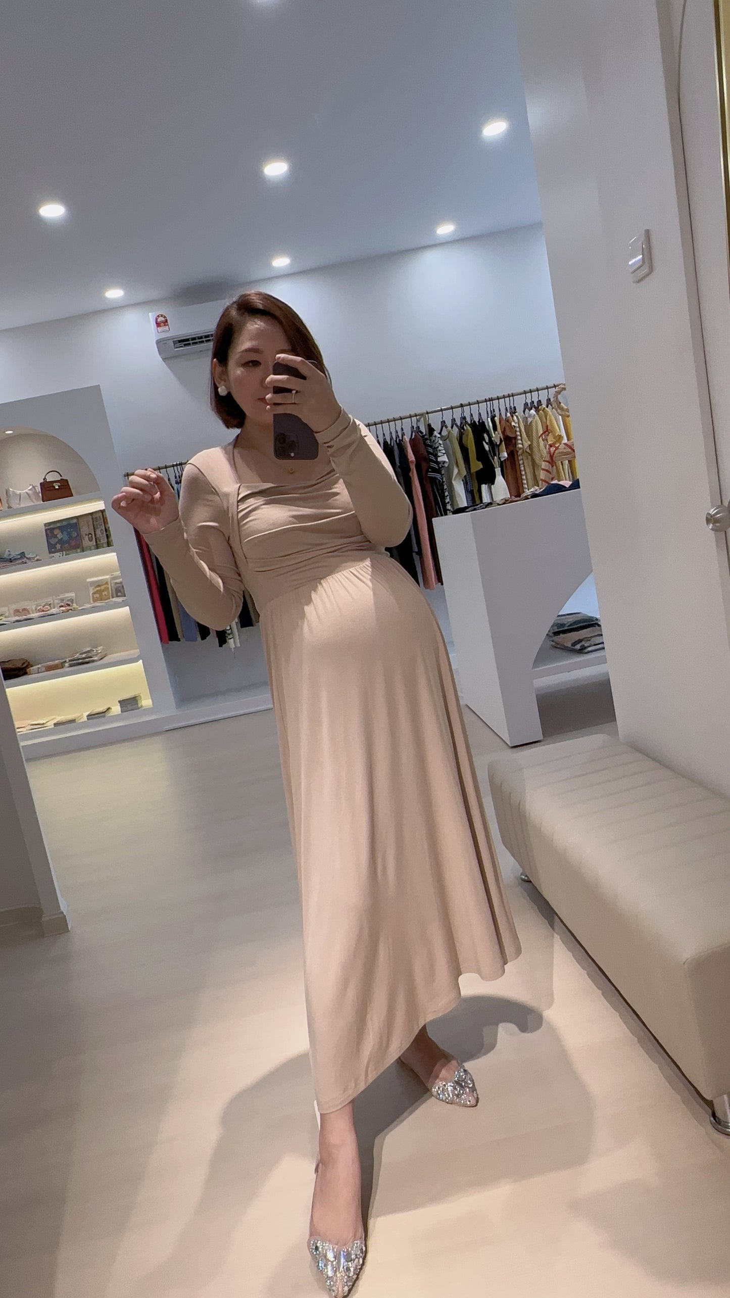 Yennis French Long Dress