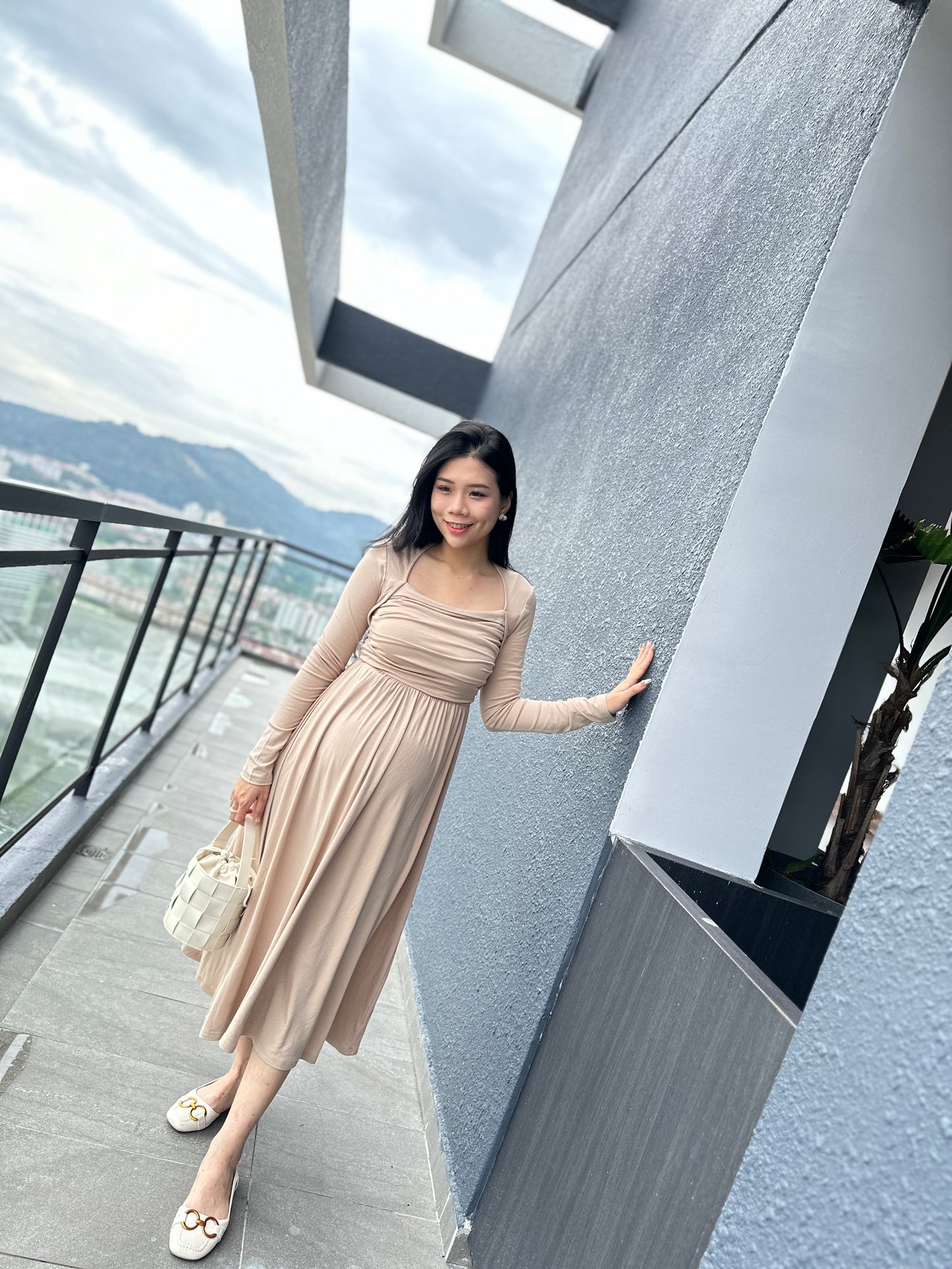 Yennis French Long Dress