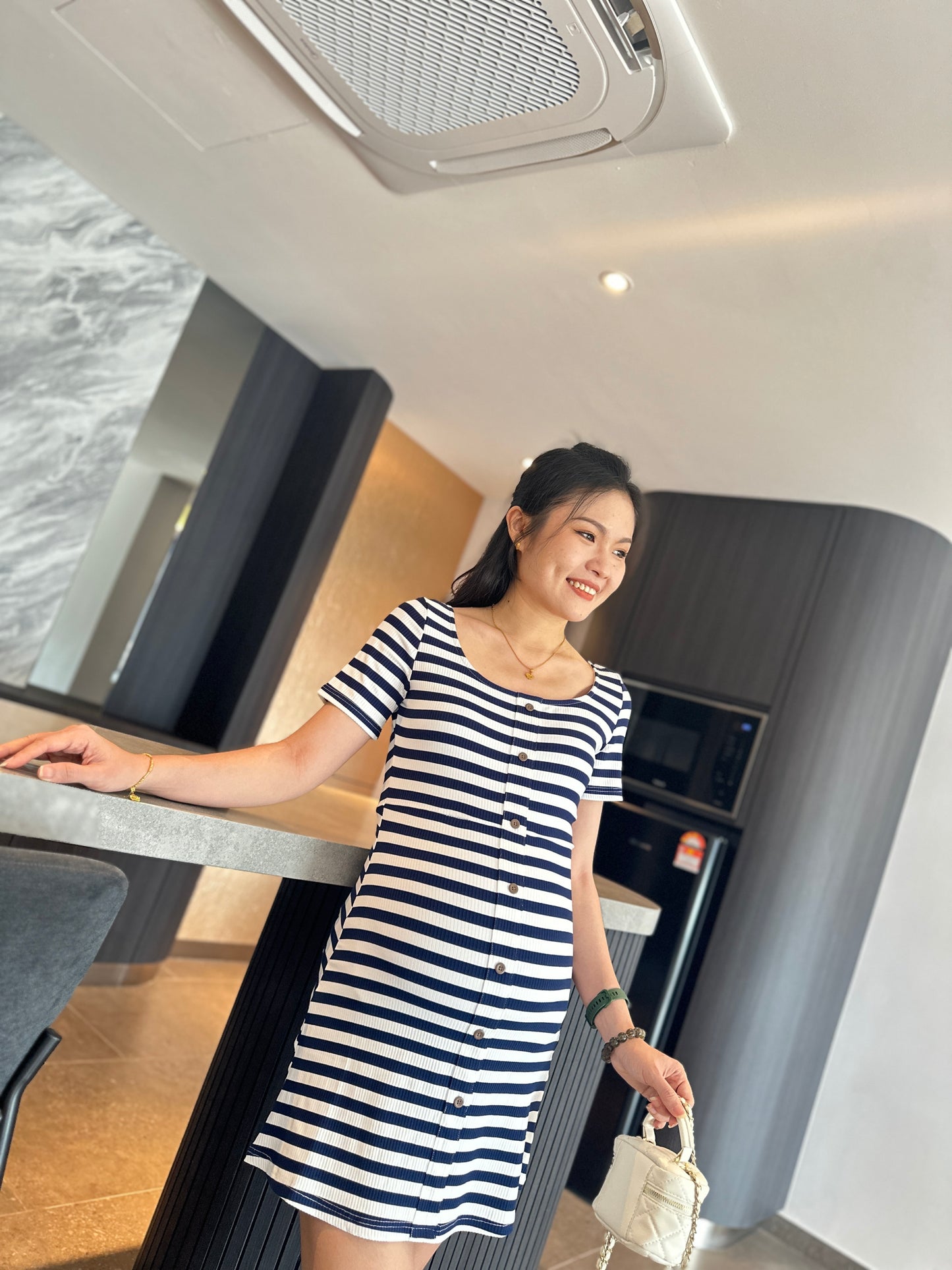 Lovince Lydia Stripes Stretchable Dress