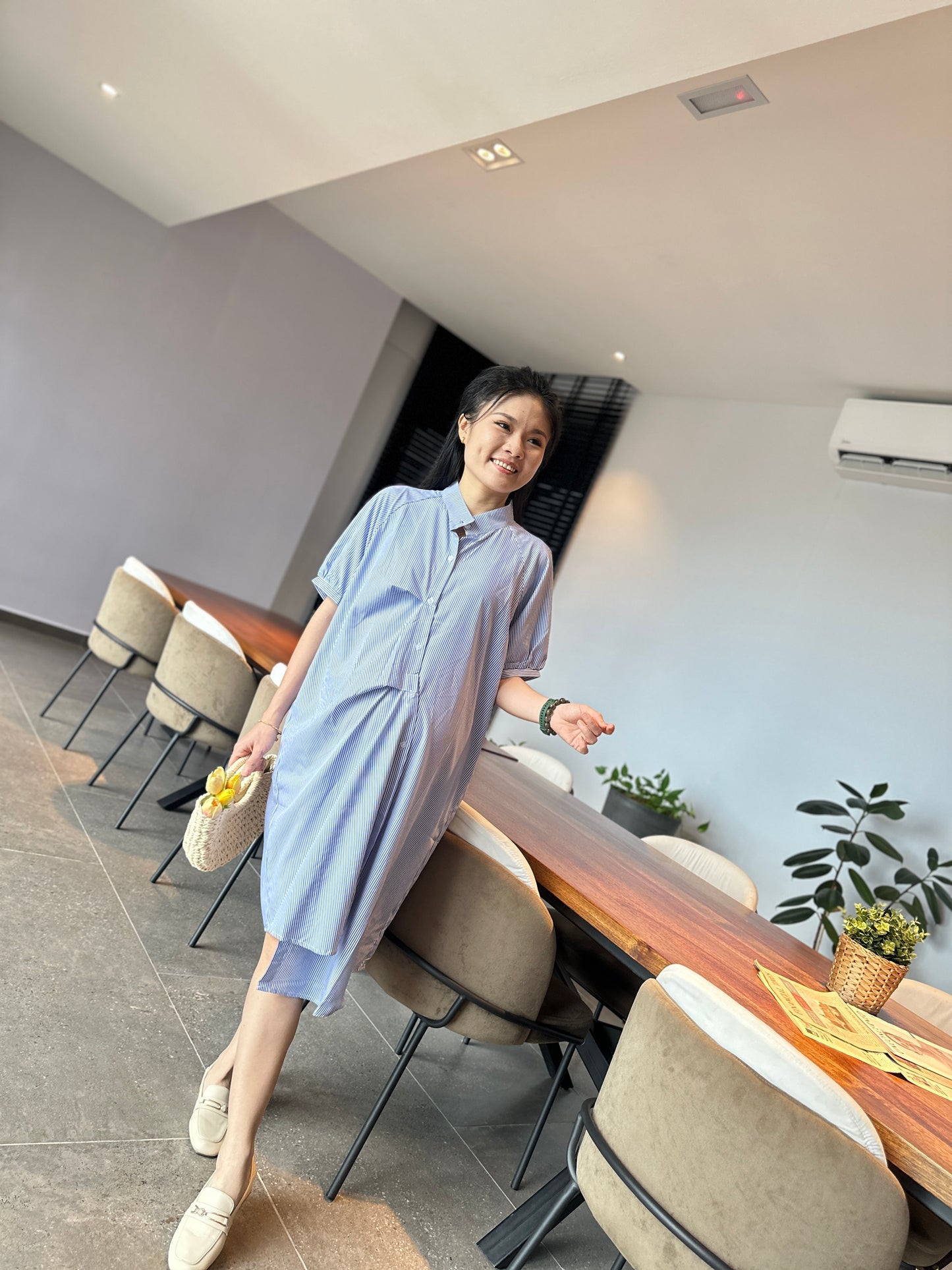 Viiah Button Down Midi Dress
