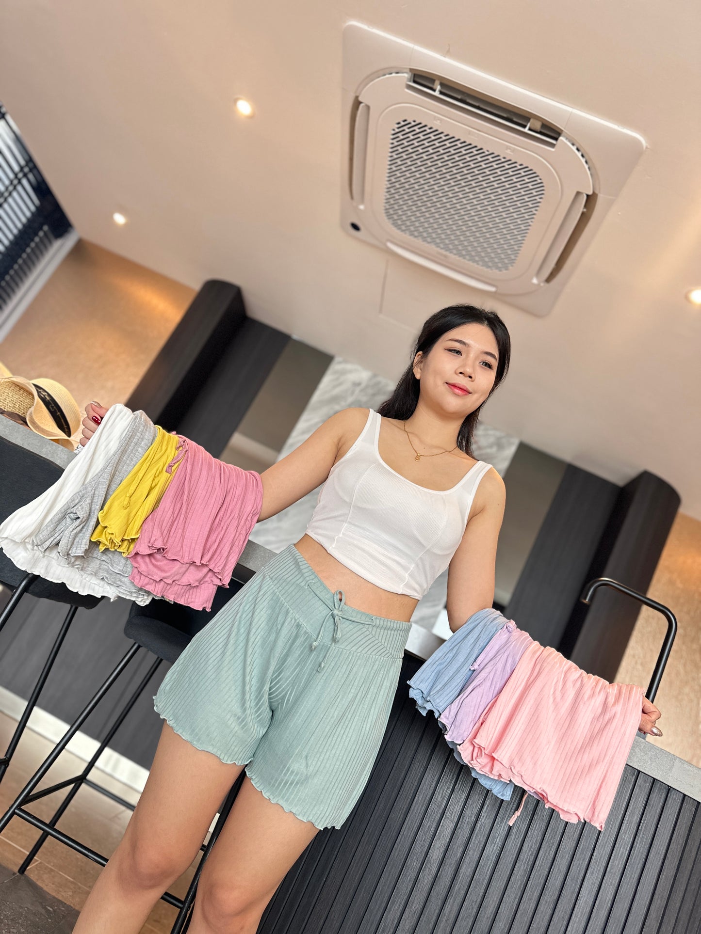 Pit Stripes Casual Maternity Short Pant