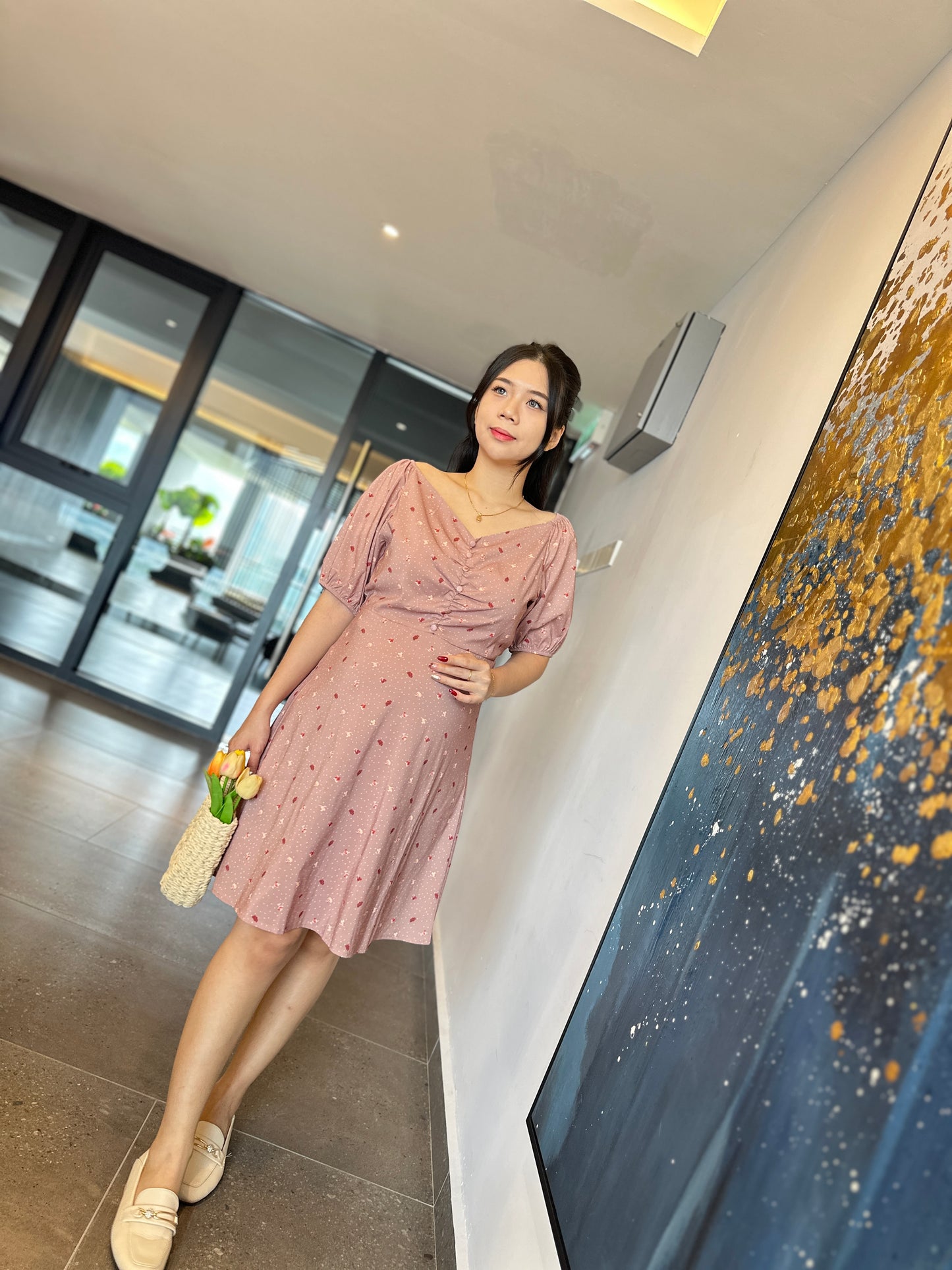 Gina Floral Maternity Dress
