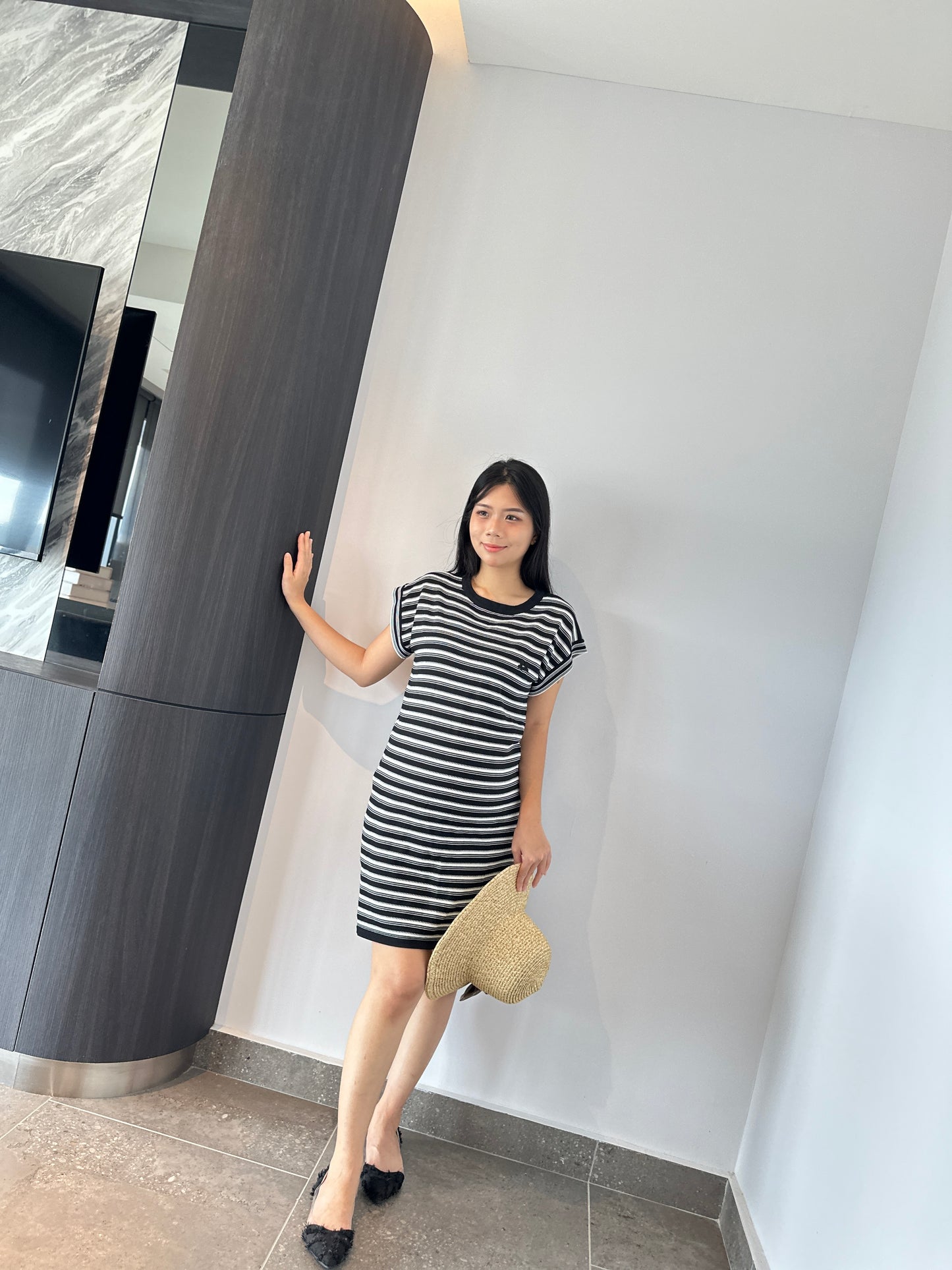 Zayne Stripes Knits Dress