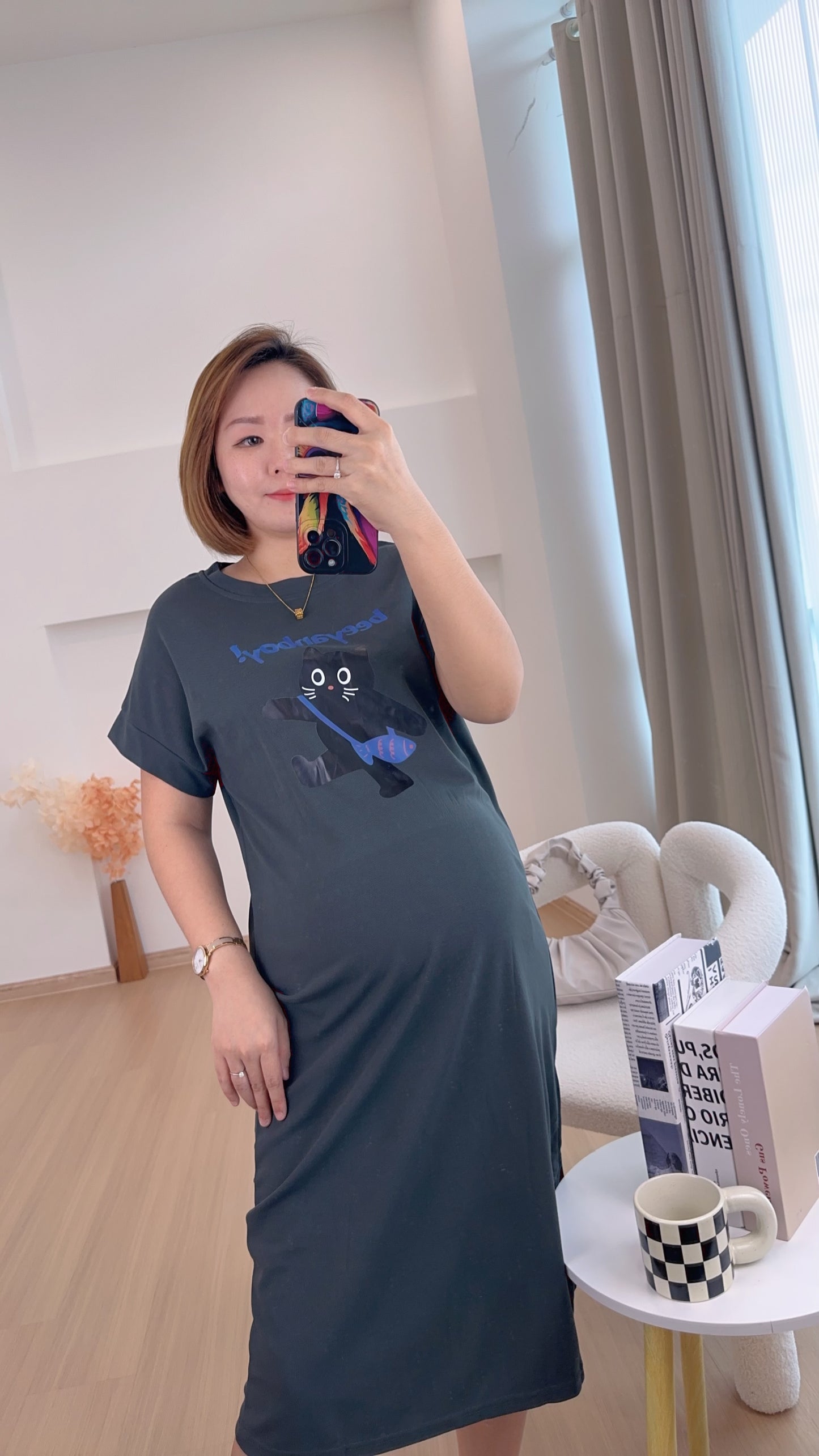 Gill Meow Comfy Tee Dress