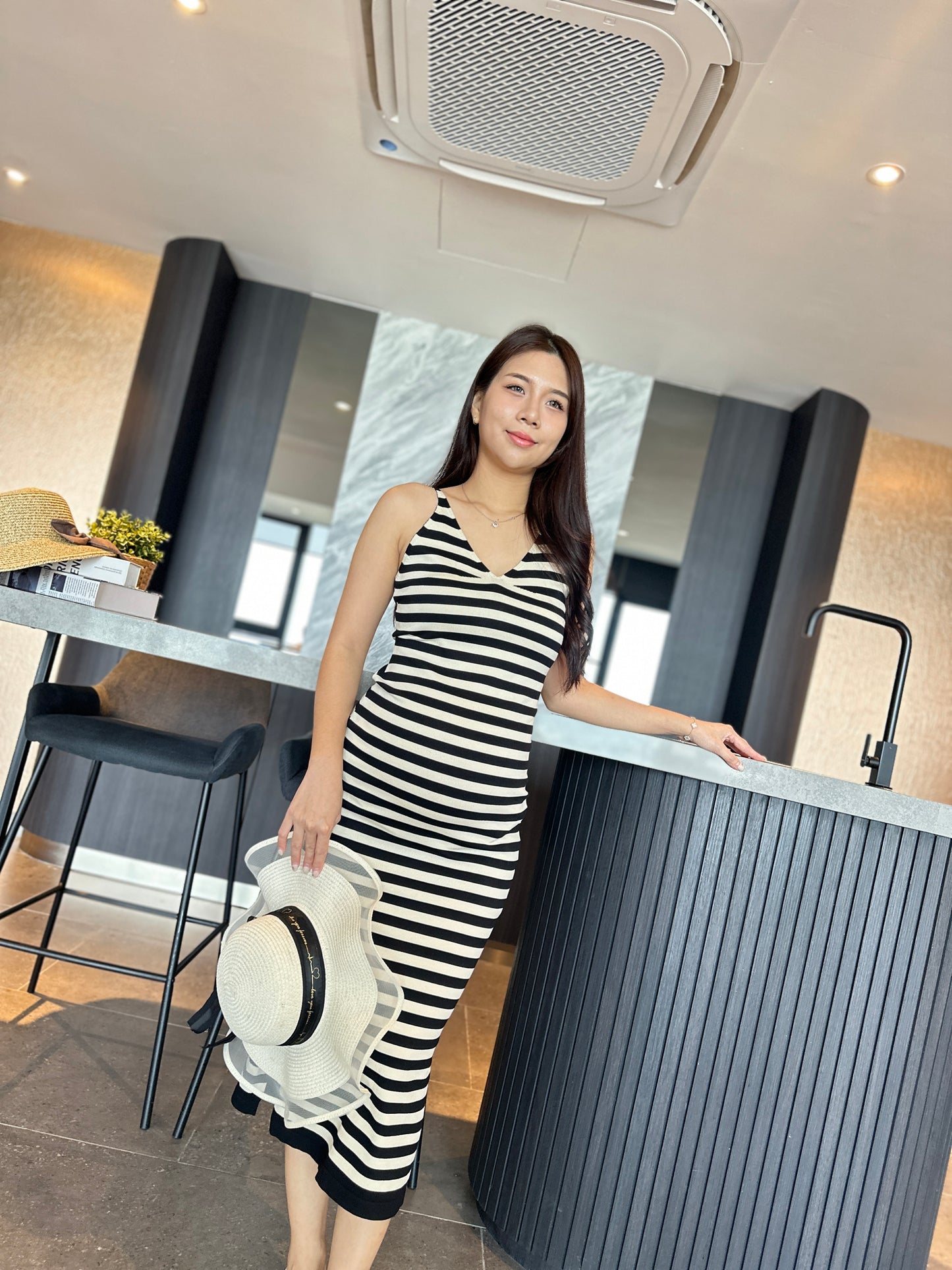 Lizel Stripes Knits Dress