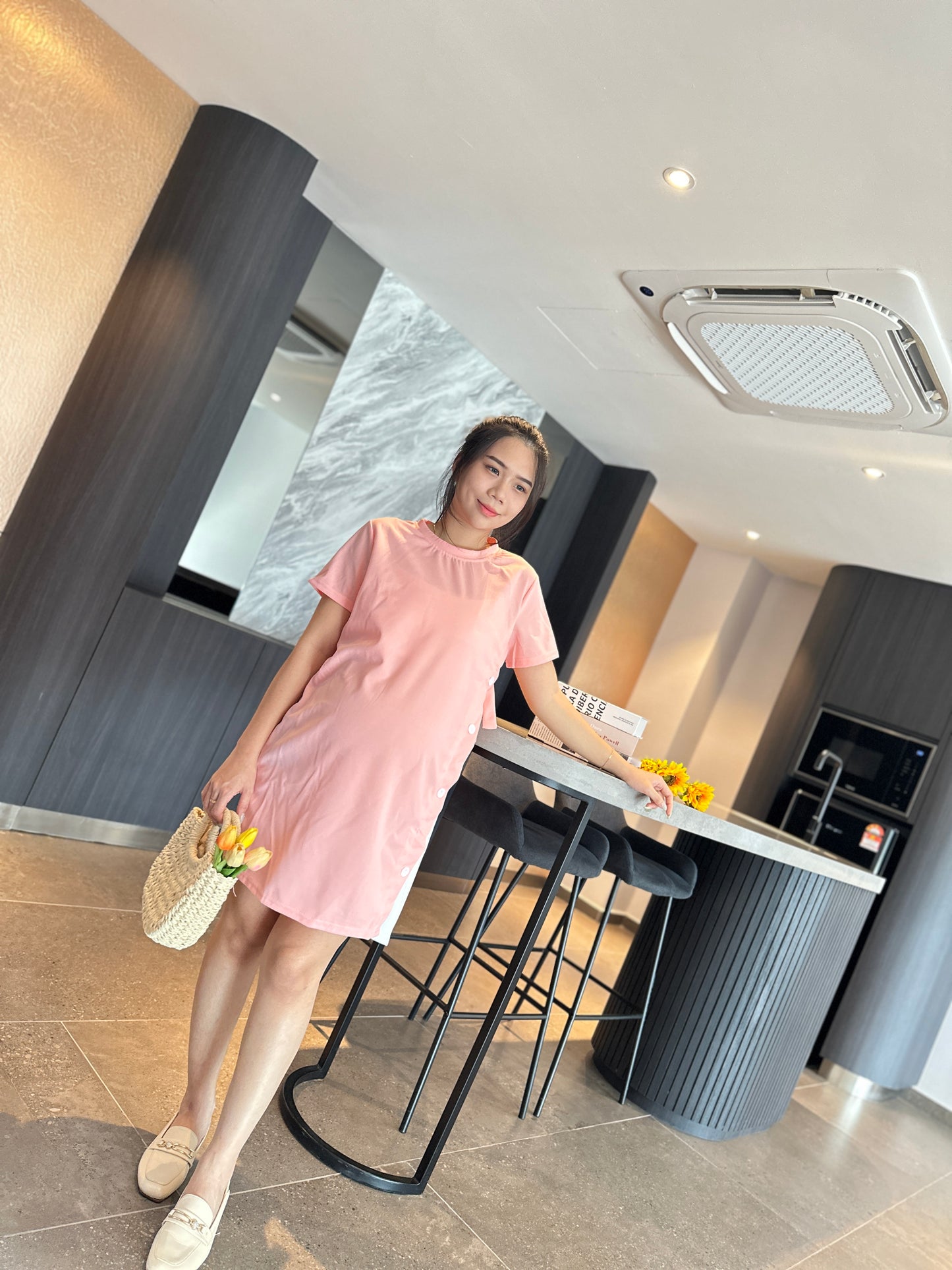 Yeera Summer Short Sleeve Dress