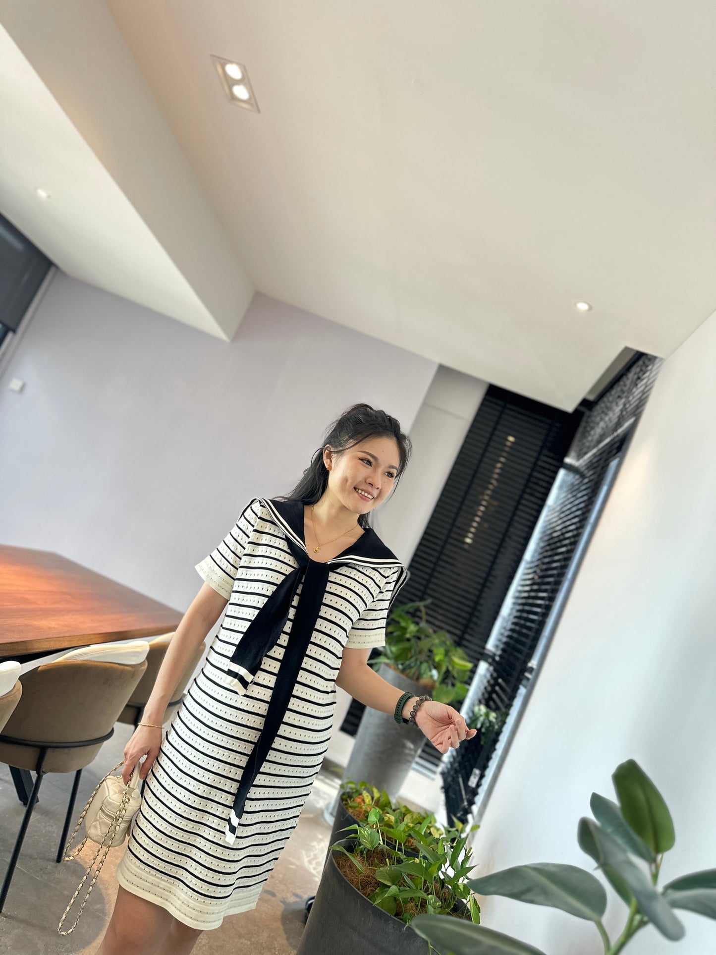 Carena Stripes Knitted Dress