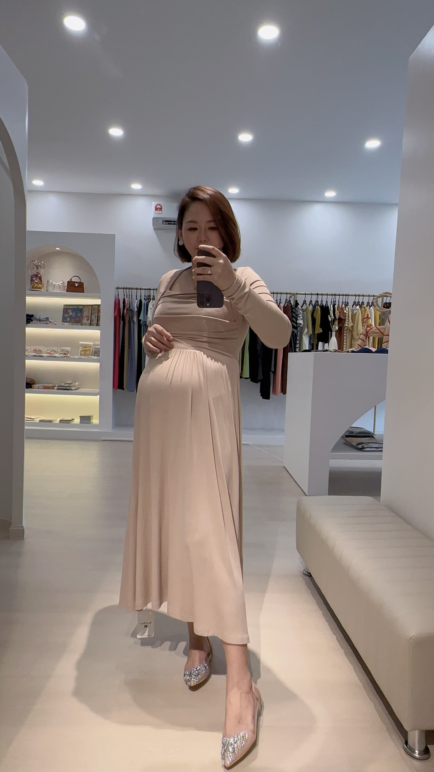 Yennis French Long Dress