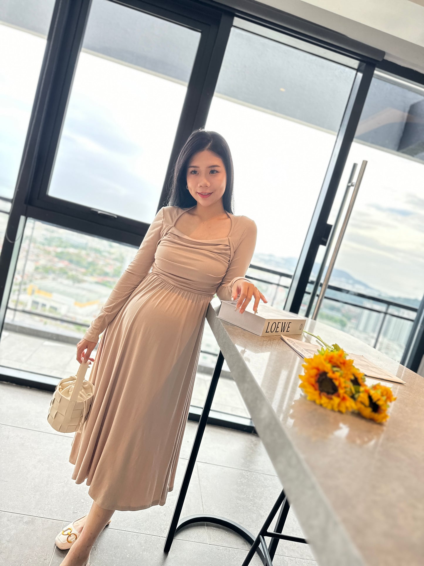 Yennis French Long Dress