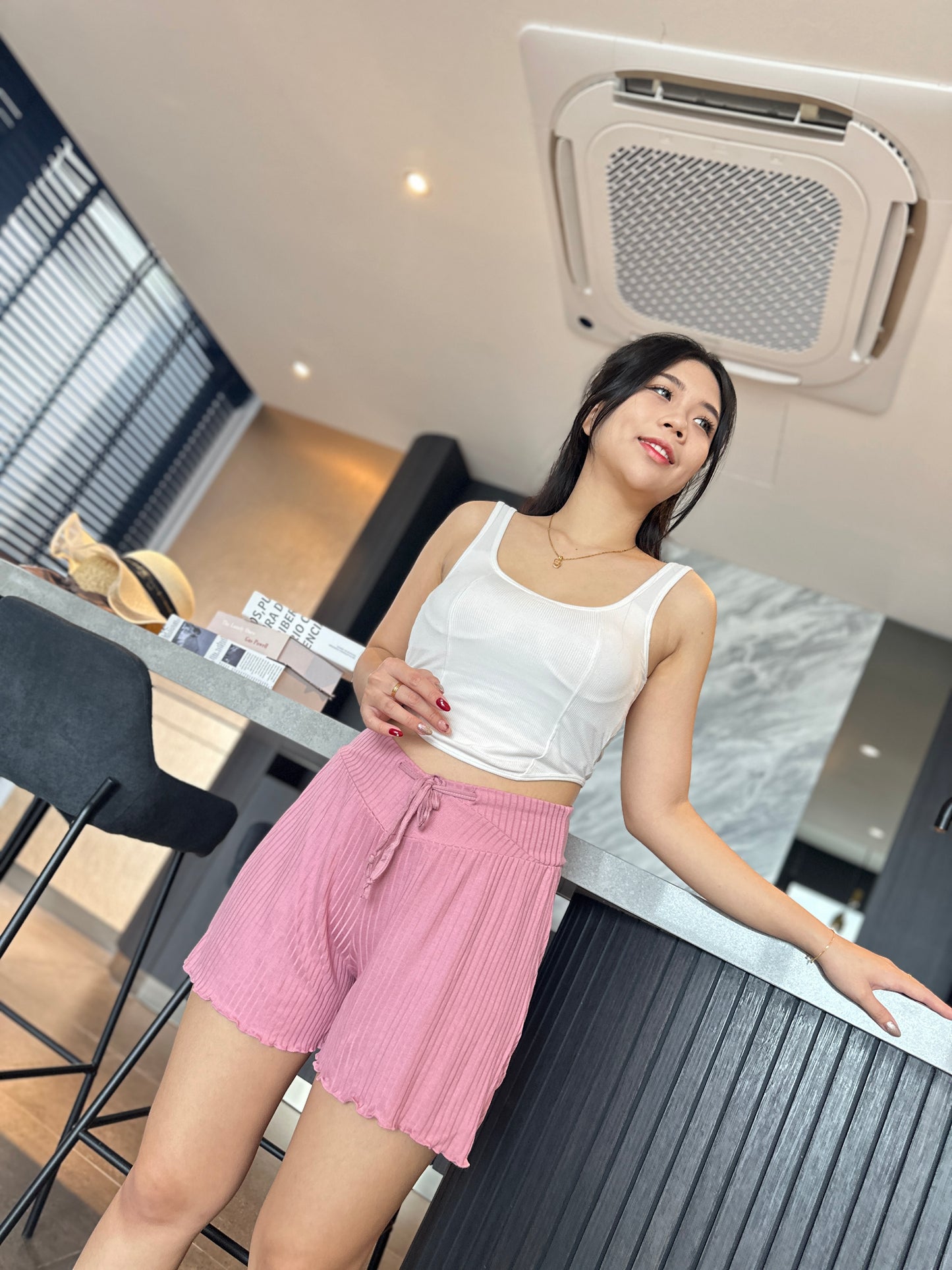 Pit Stripes Casual Maternity Short Pant