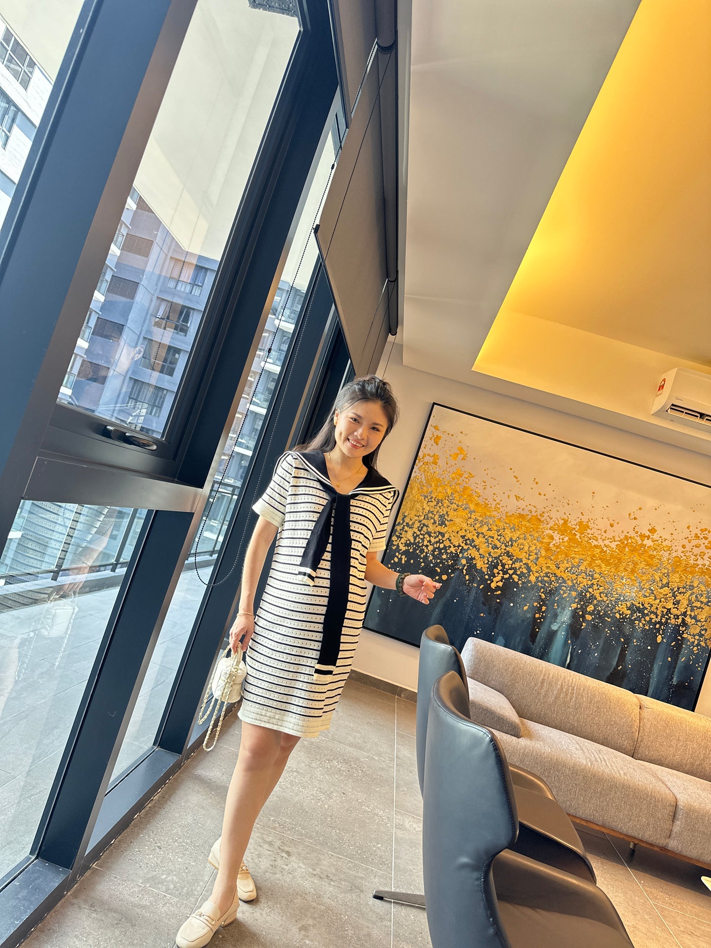 Carena Stripes Knitted Dress