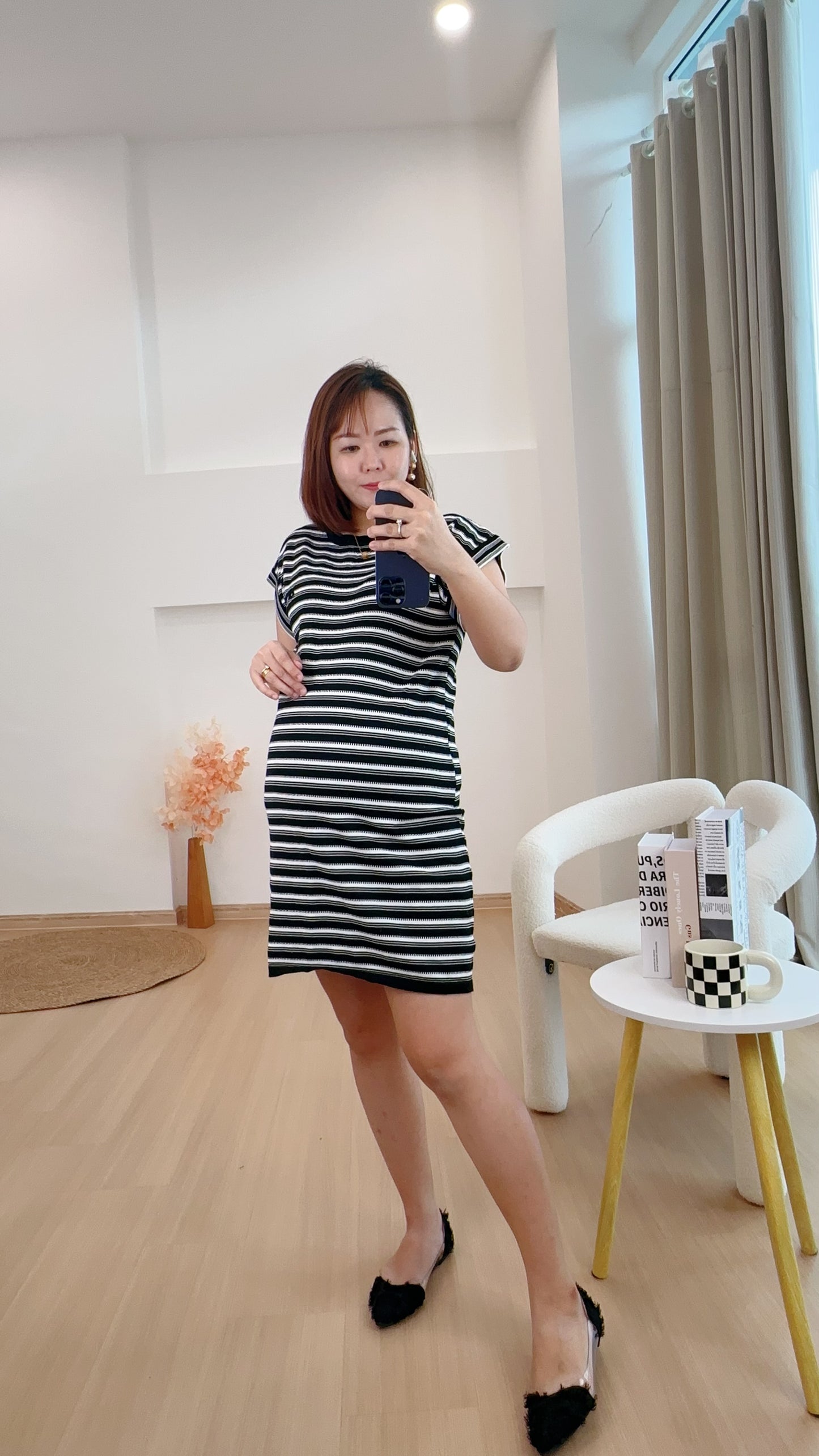Zayne Stripes Knits Dress