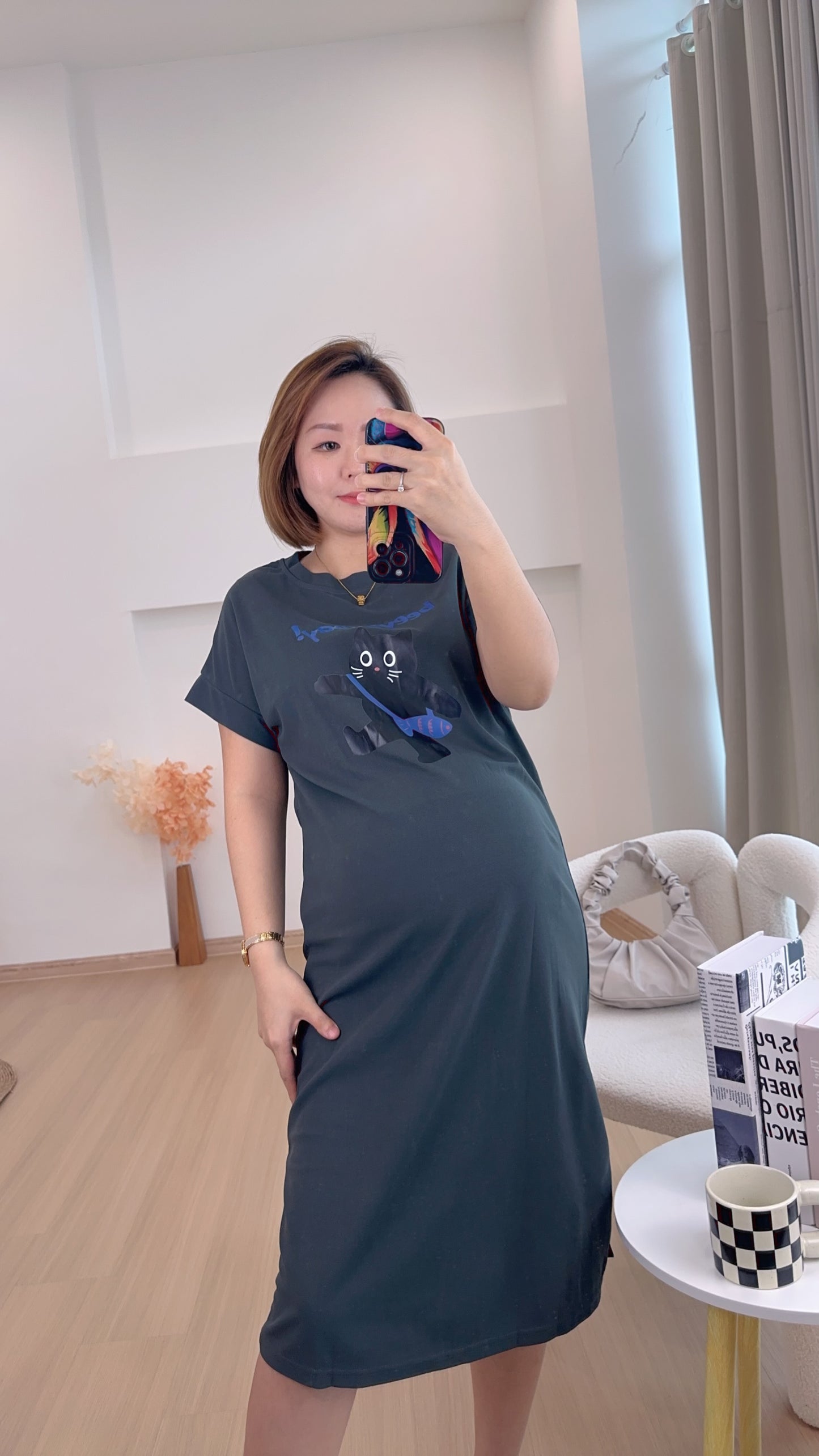 Gill Meow Comfy Tee Dress