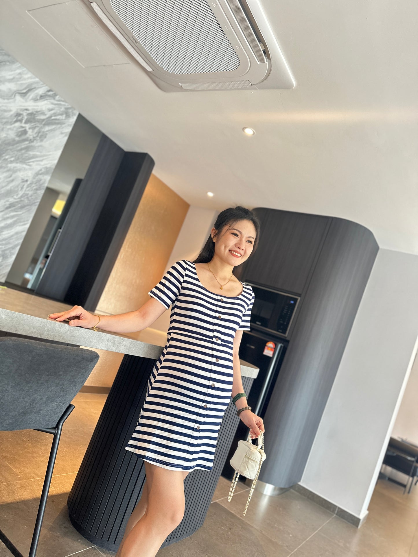 Lovince Lydia Stripes Stretchable Dress