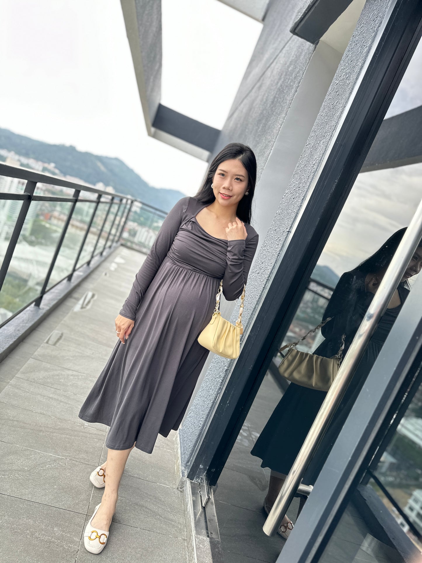 Yennis French Long Dress