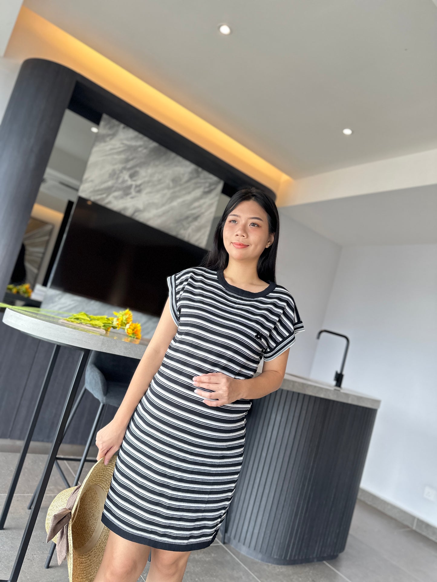 Zayne Stripes Knits Dress