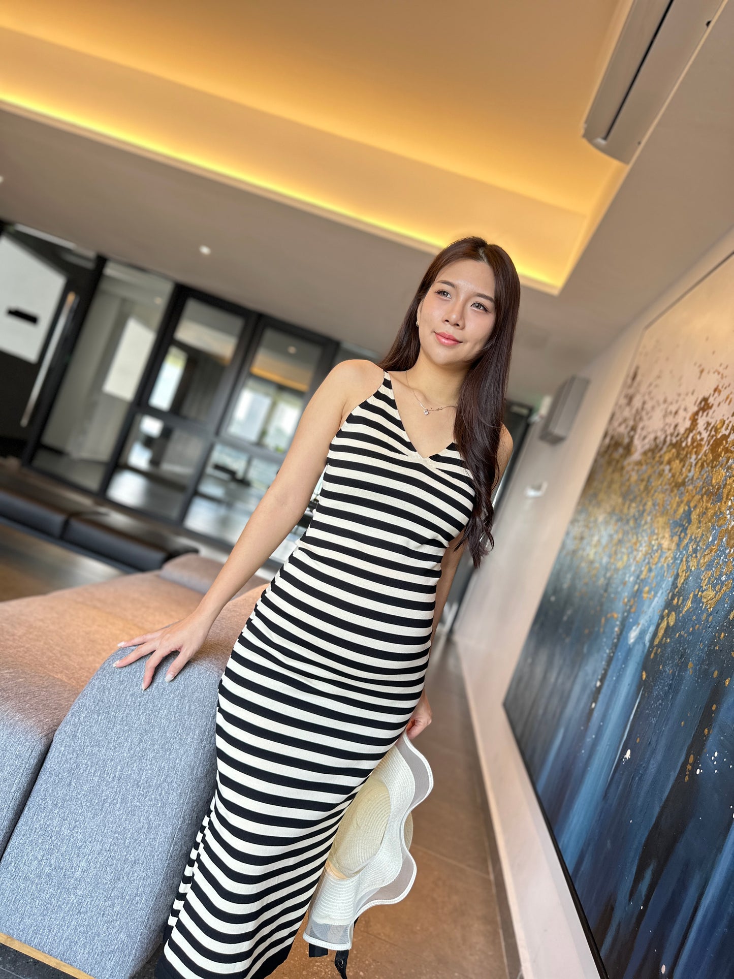 Lizel Stripes Knits Dress