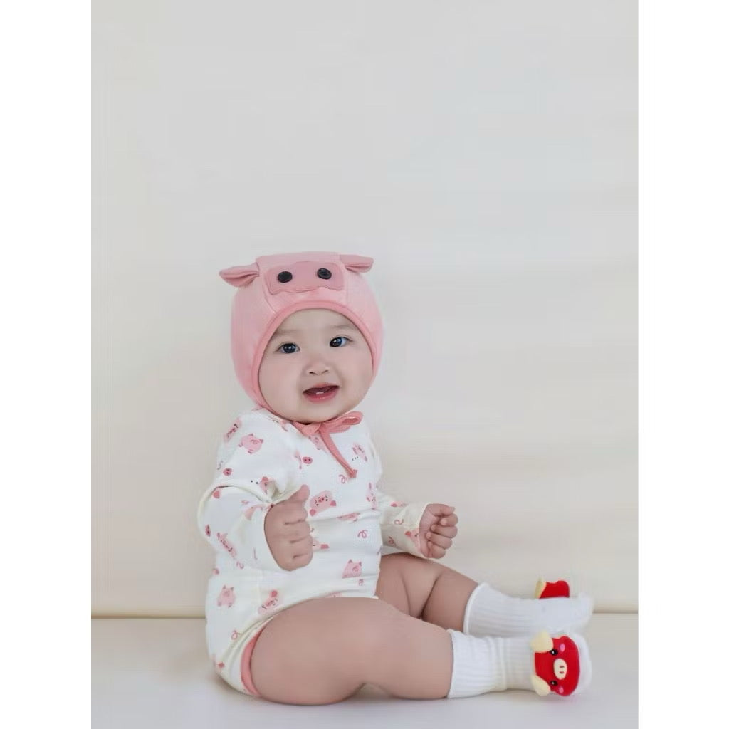 Piggy Romper With Hat