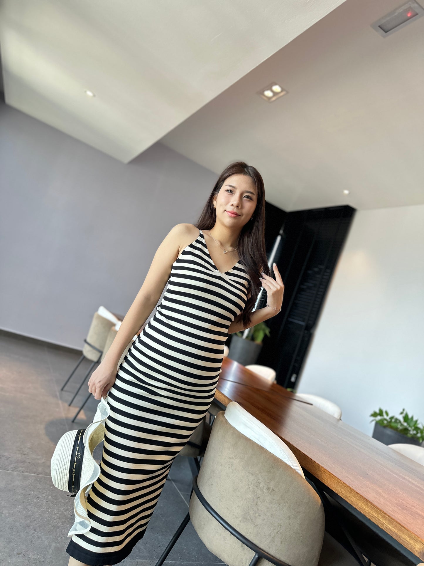 Lizel Stripes Knits Dress