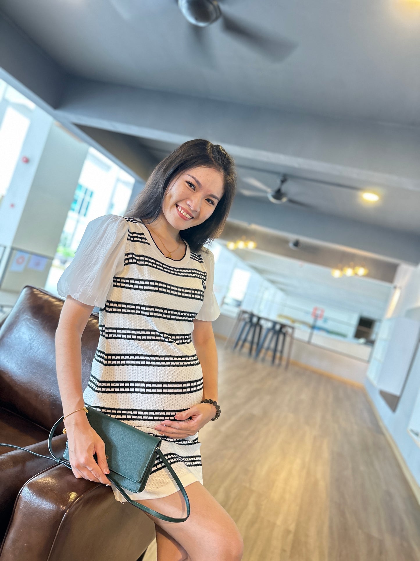 Terra Knits Puffy Sleeves Dress