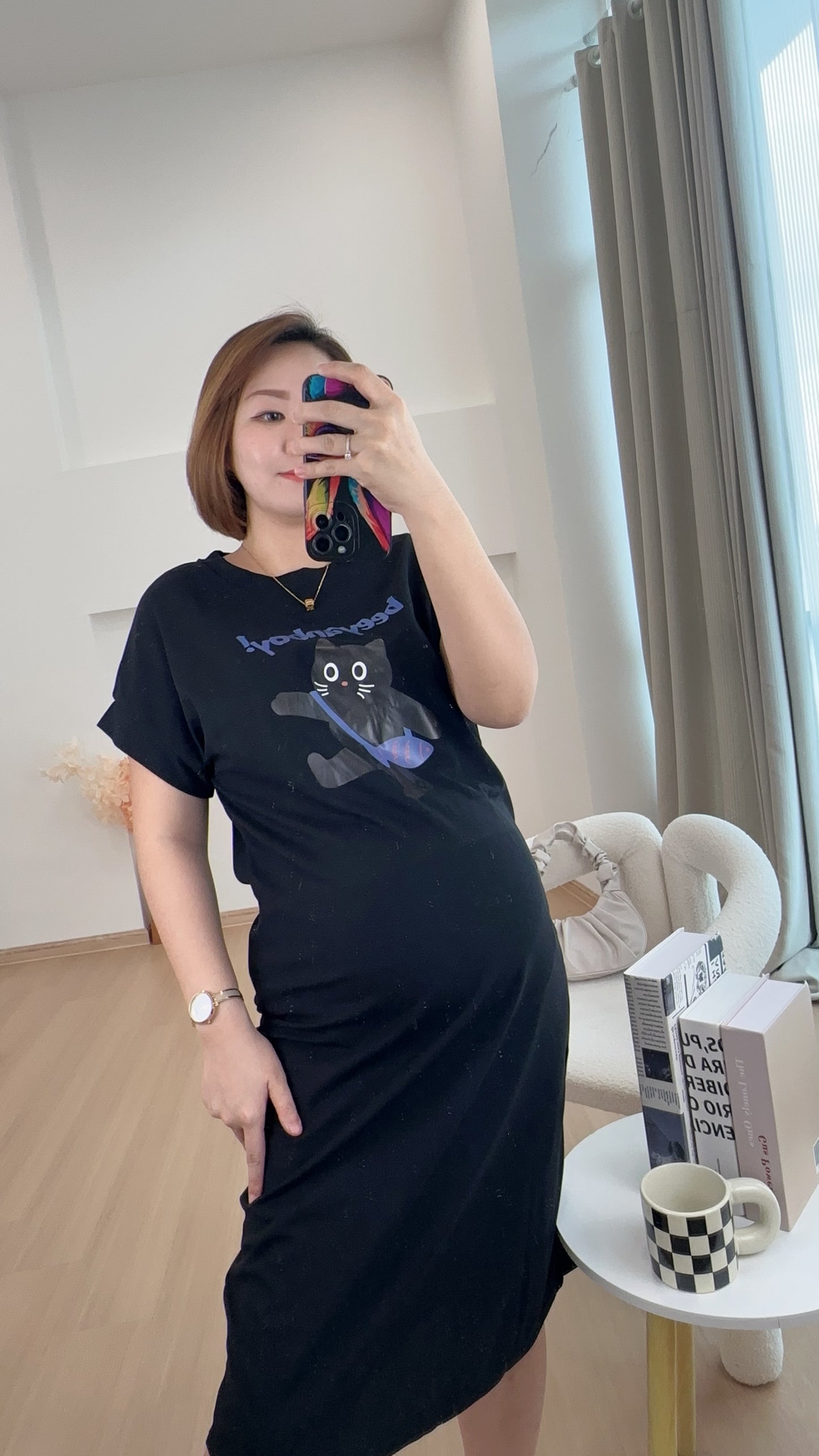 Gill Meow Comfy Tee Dress