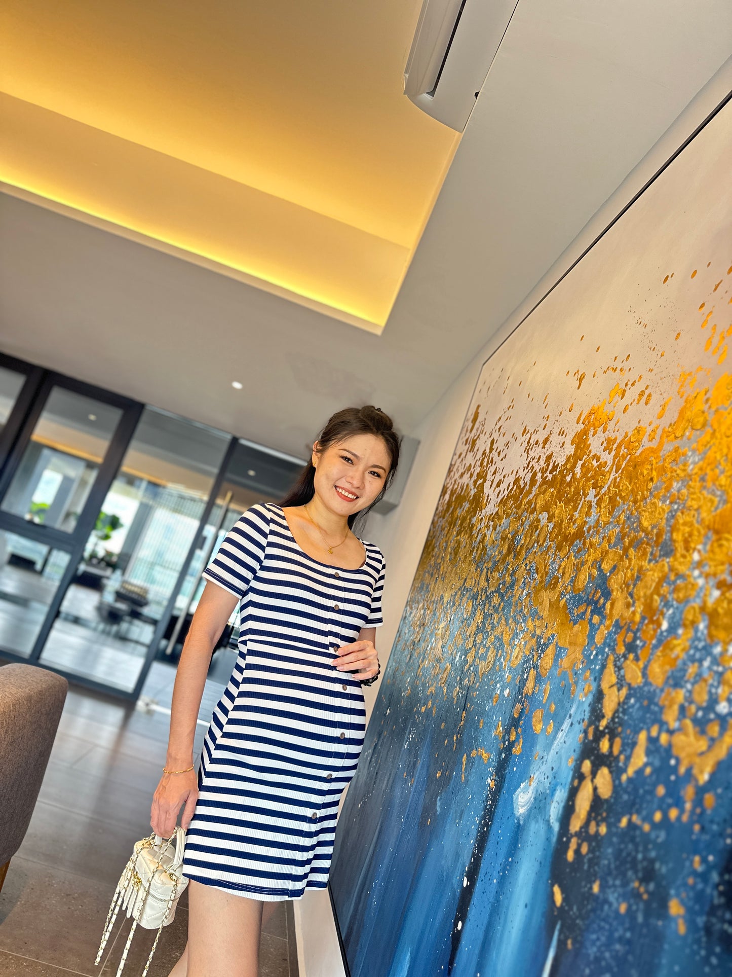 Lovince Lydia Stripes Stretchable Dress