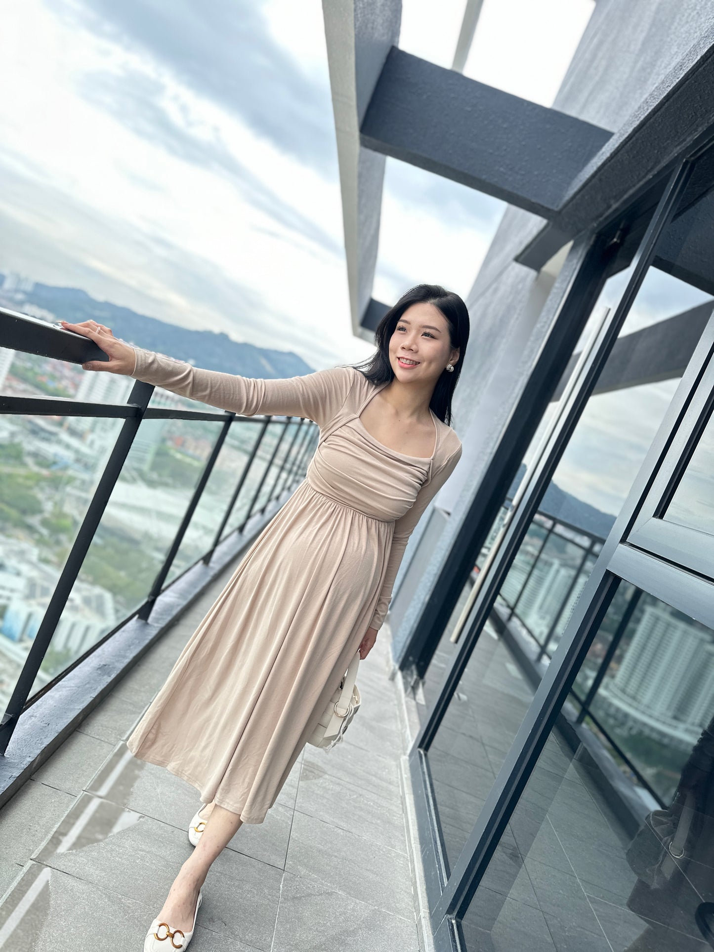 Yennis French Long Dress