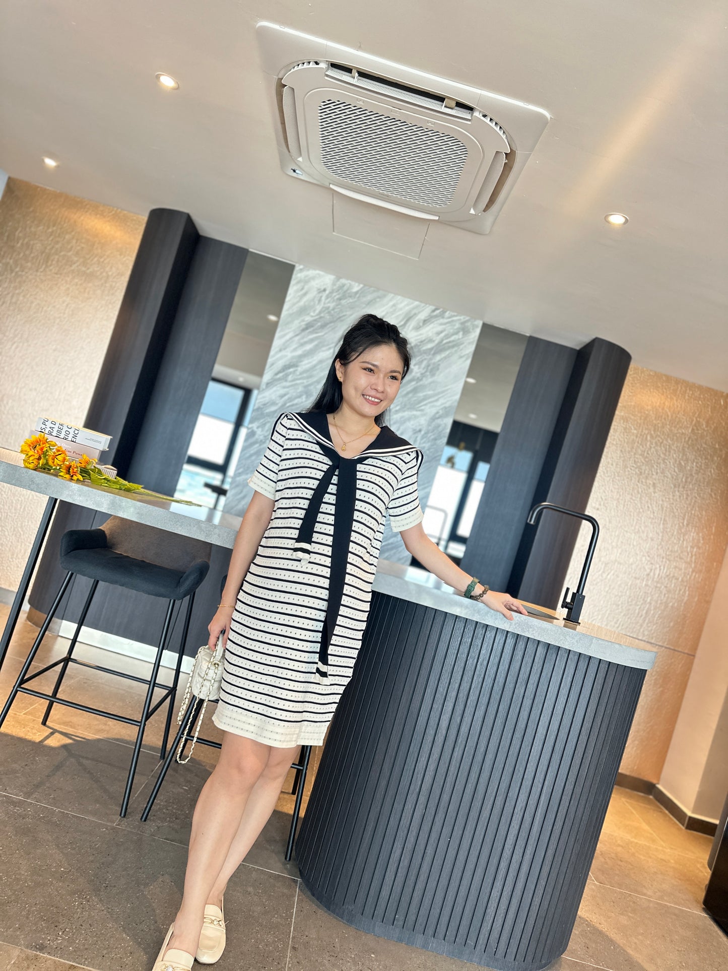 Carena Stripes Knitted Dress