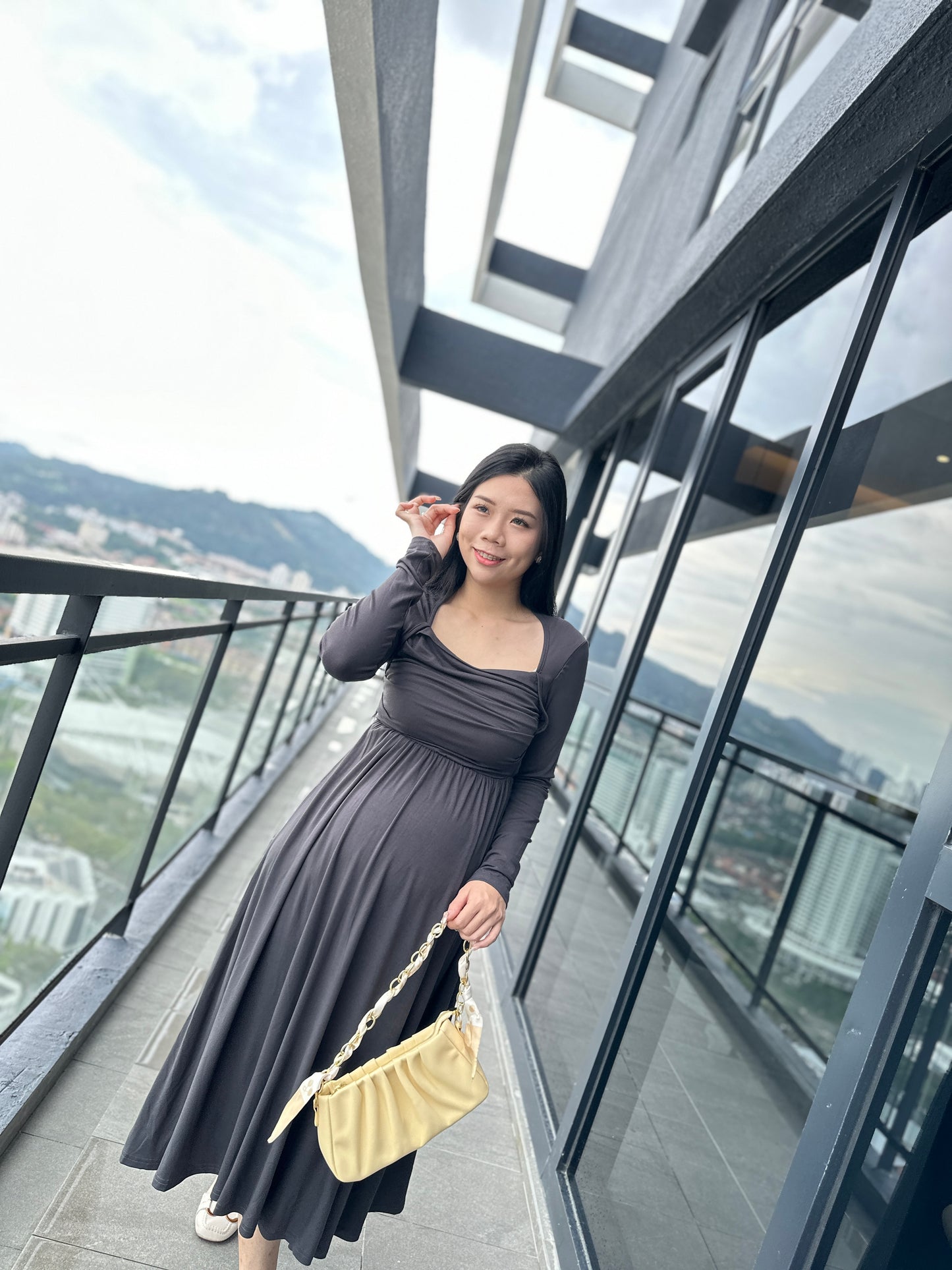 Yennis French Long Dress