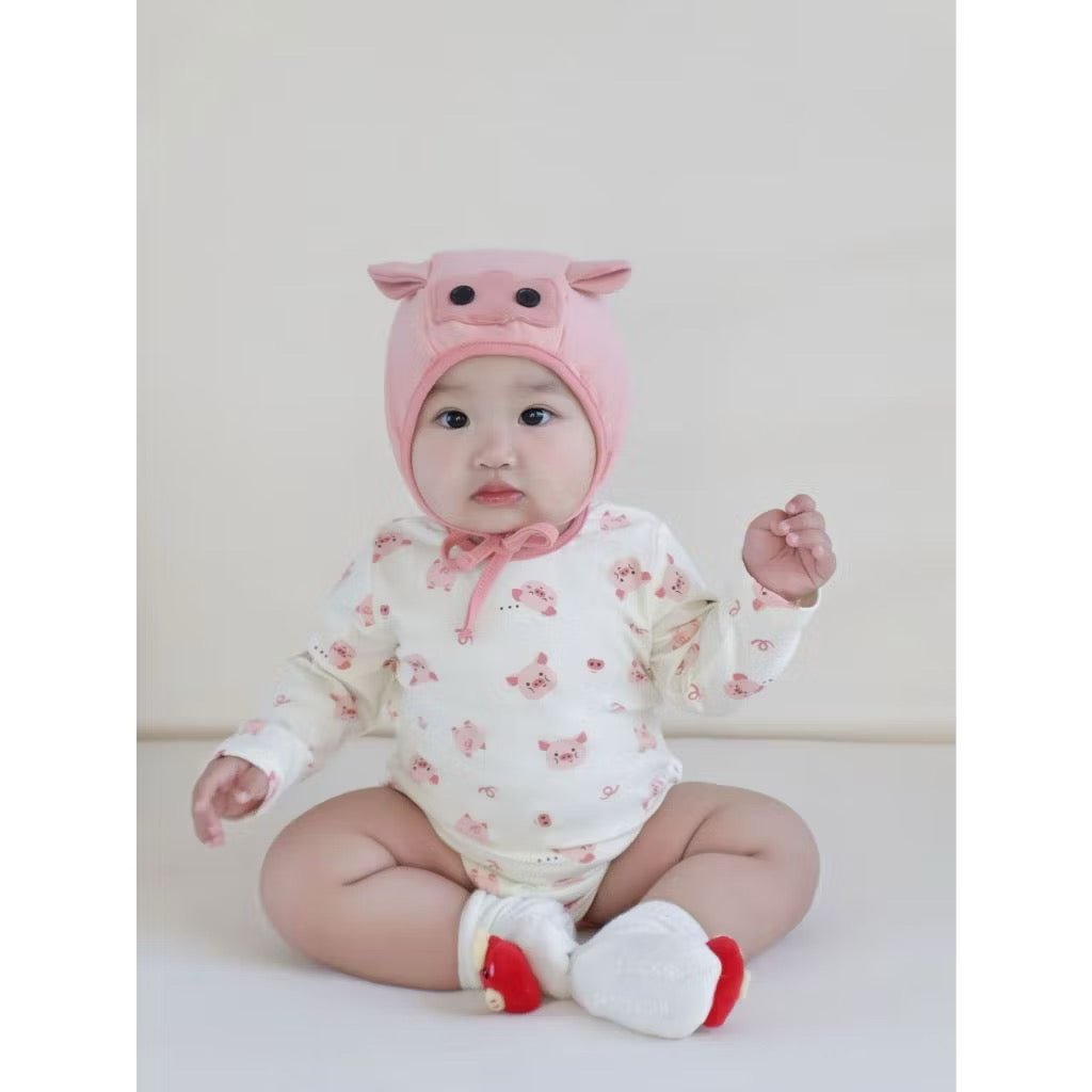 Piggy Romper With Hat
