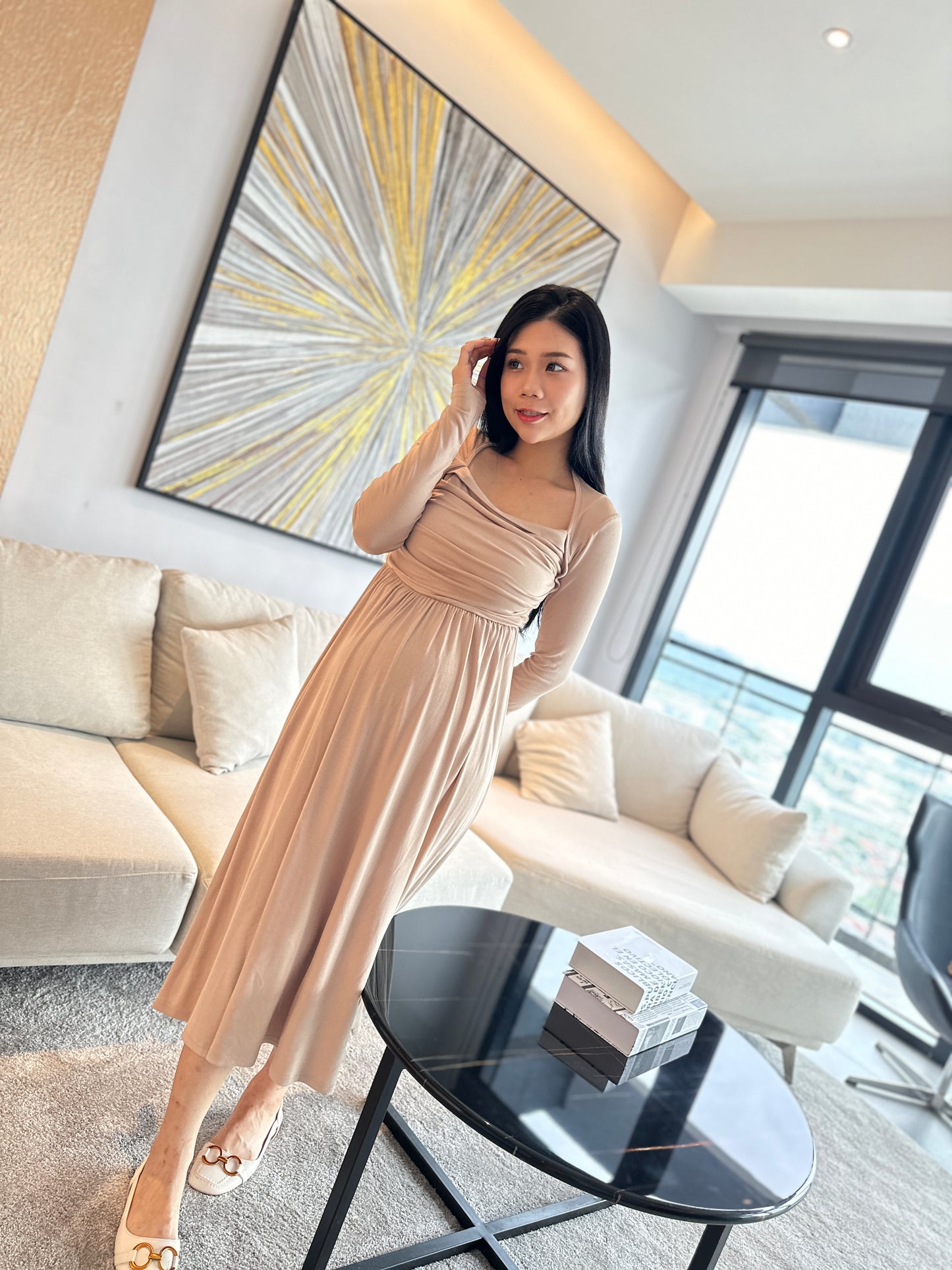 Yennis French Long Dress
