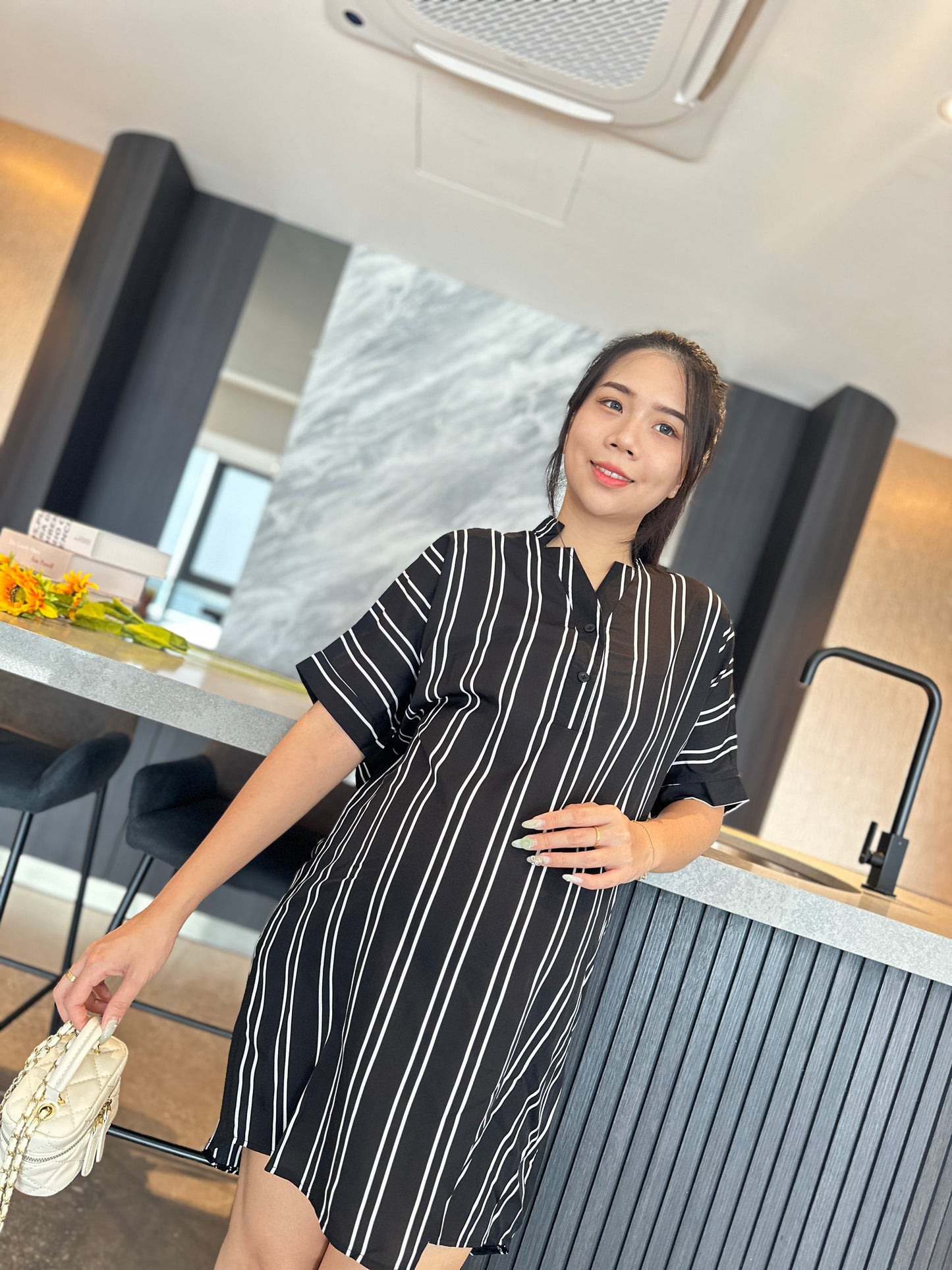 Zora Stripes Glowy Loose Dress