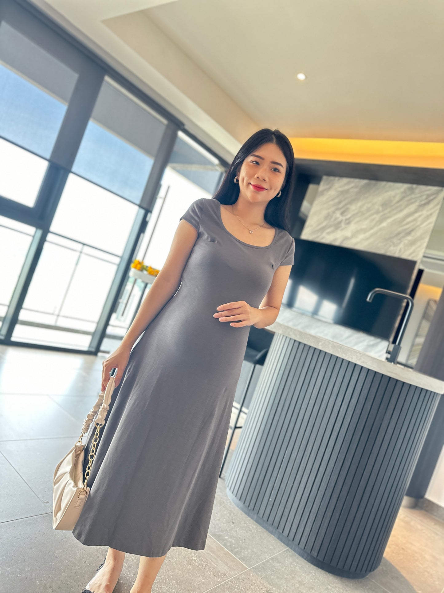 Brianna Cotton Fitted Flare Dress