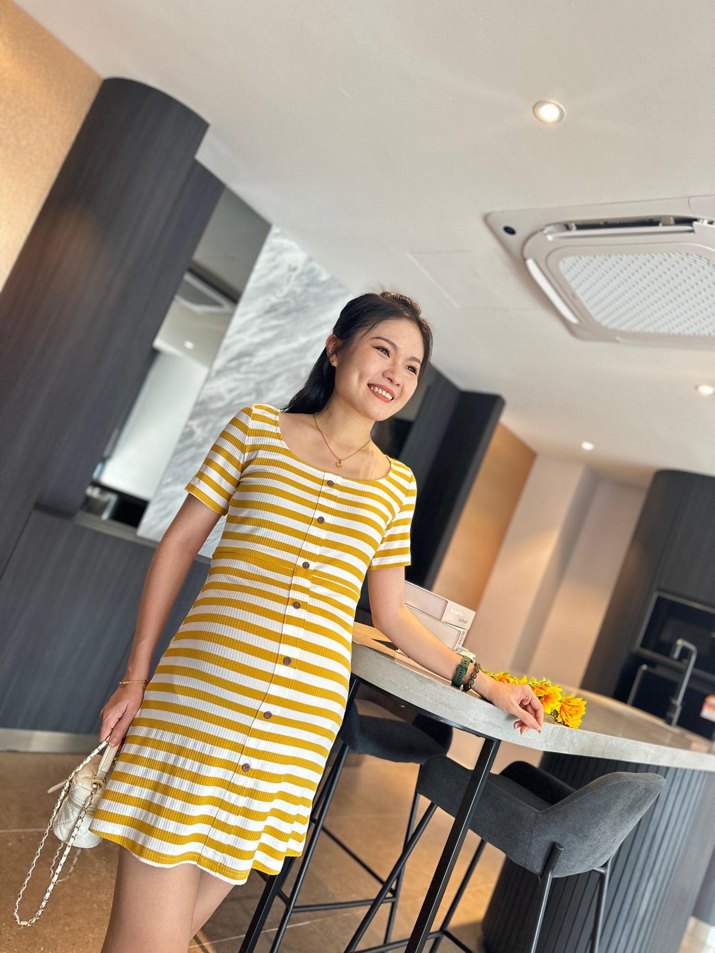 Lovince Lydia Stripes Stretchable Dress