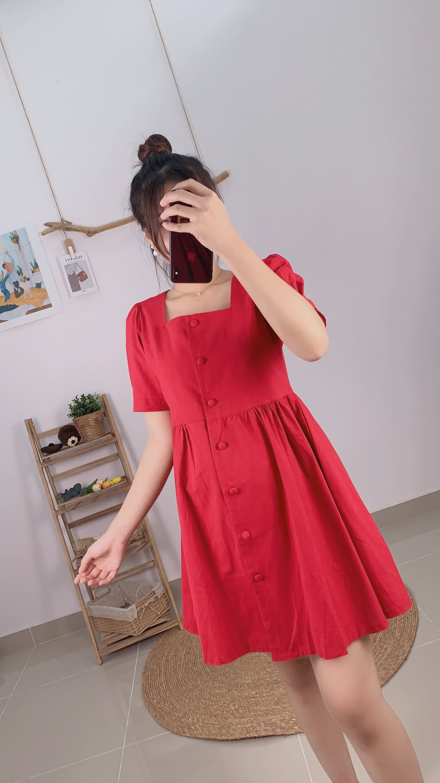 Sugar Square Collar Maternity Dress