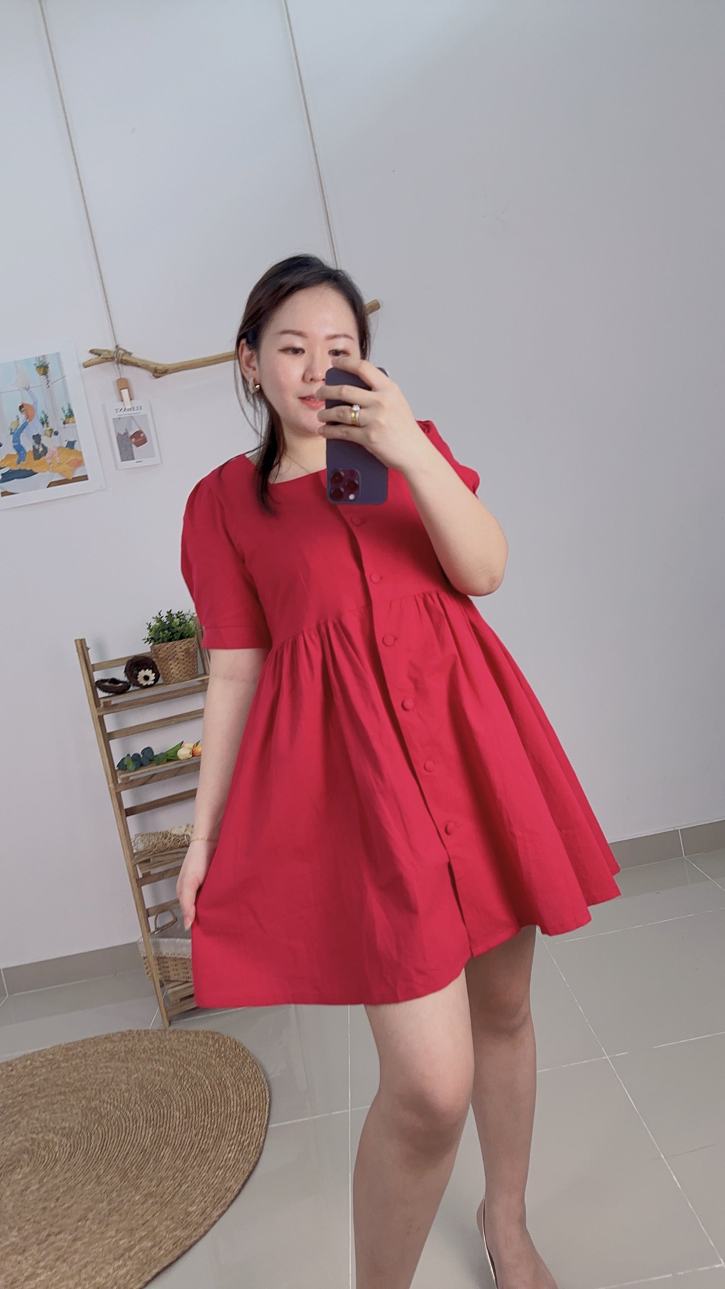 Sugar Square Collar Maternity Dress