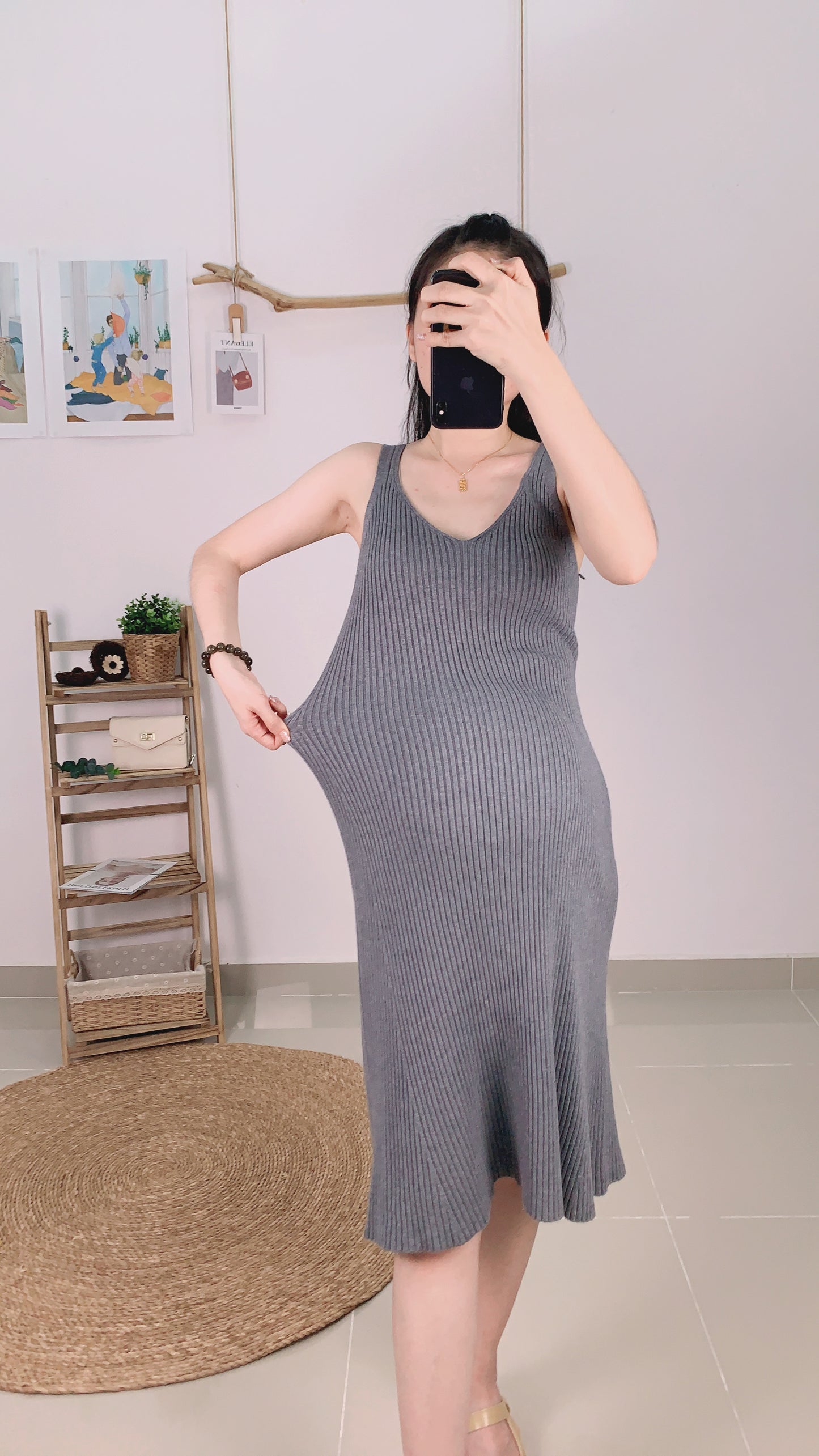Lovince-Avyya Midi Knitted Dress