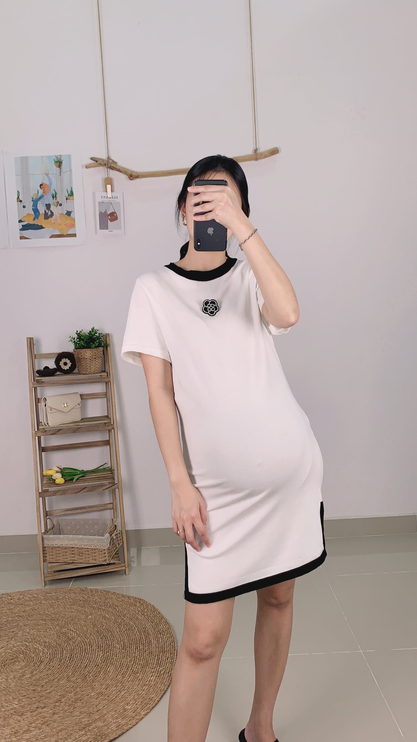 Noos Plain Knitted Knits Dress