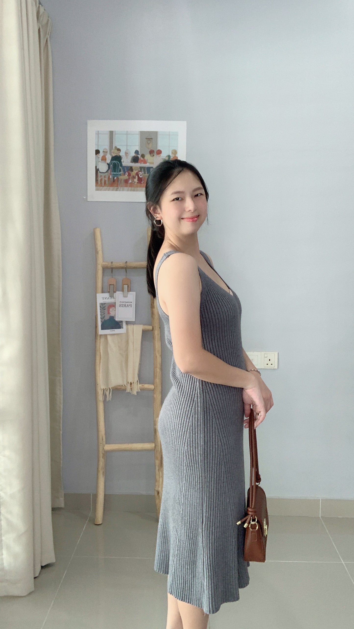 Lovince-Avyya Midi Knitted Dress