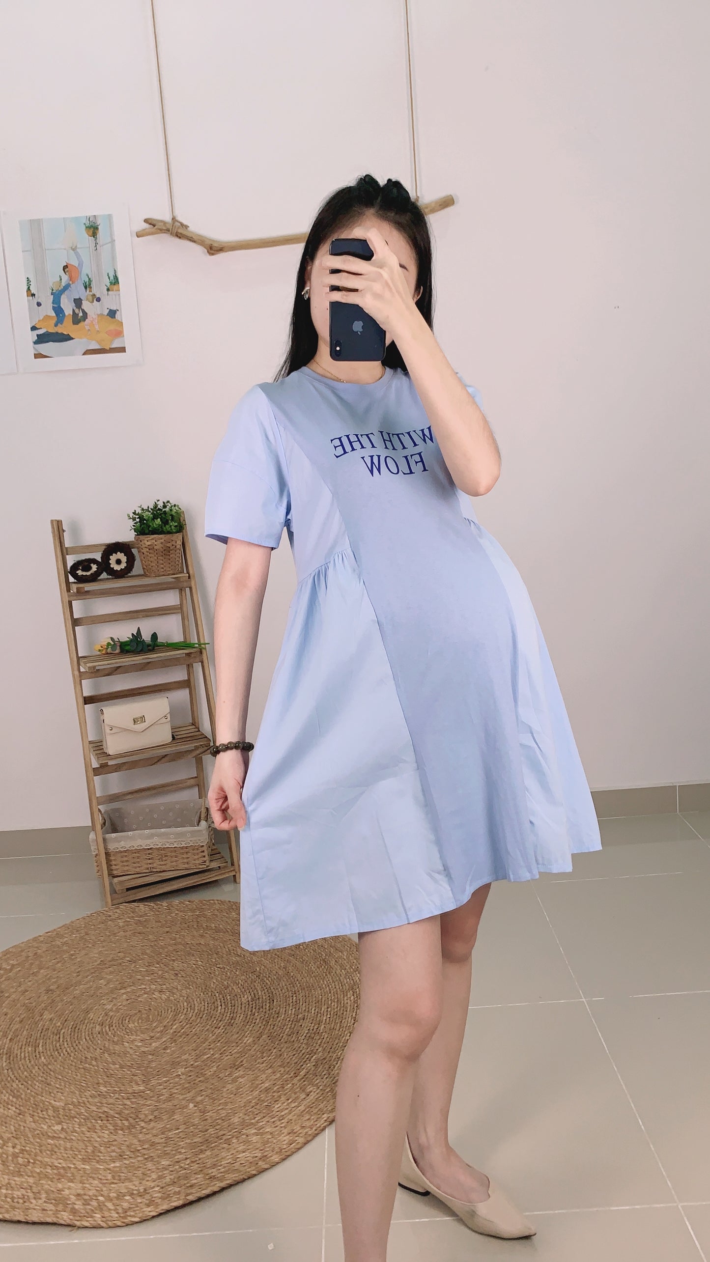 Analla Round Neck Loose Dress