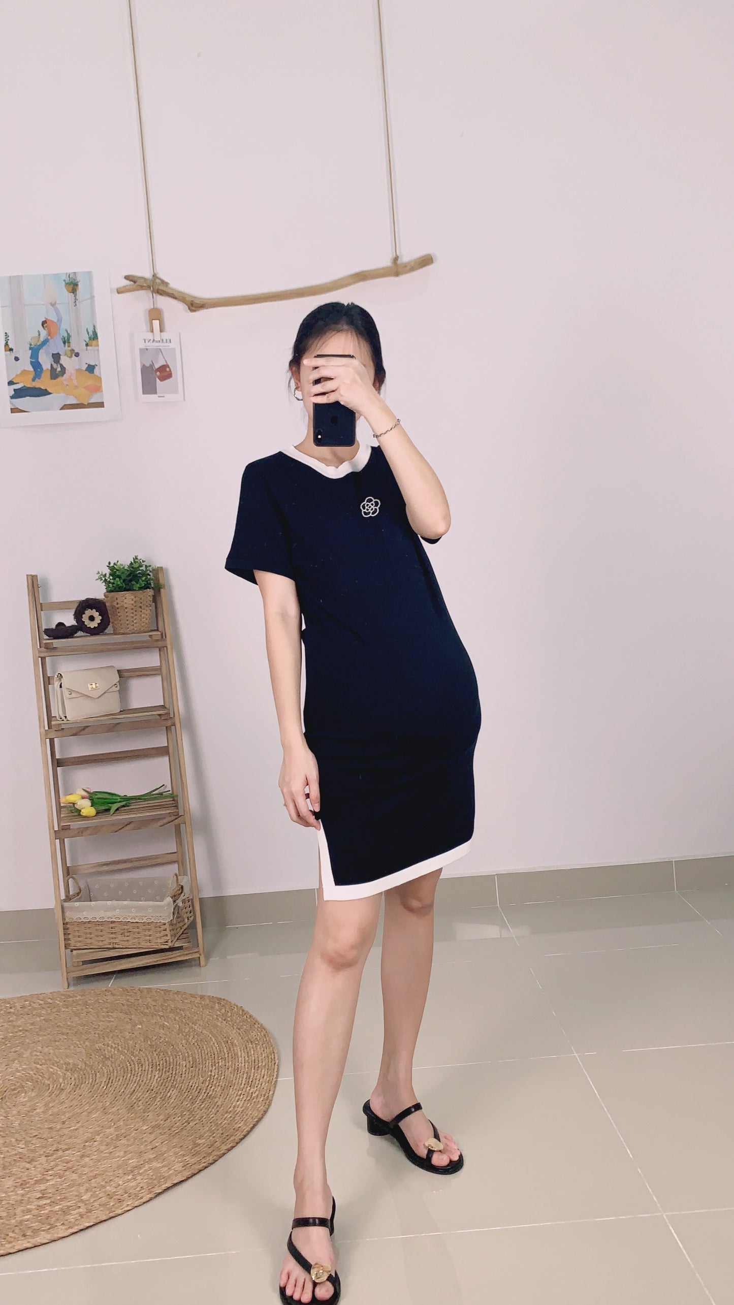Noos Plain Knitted Knits Dress