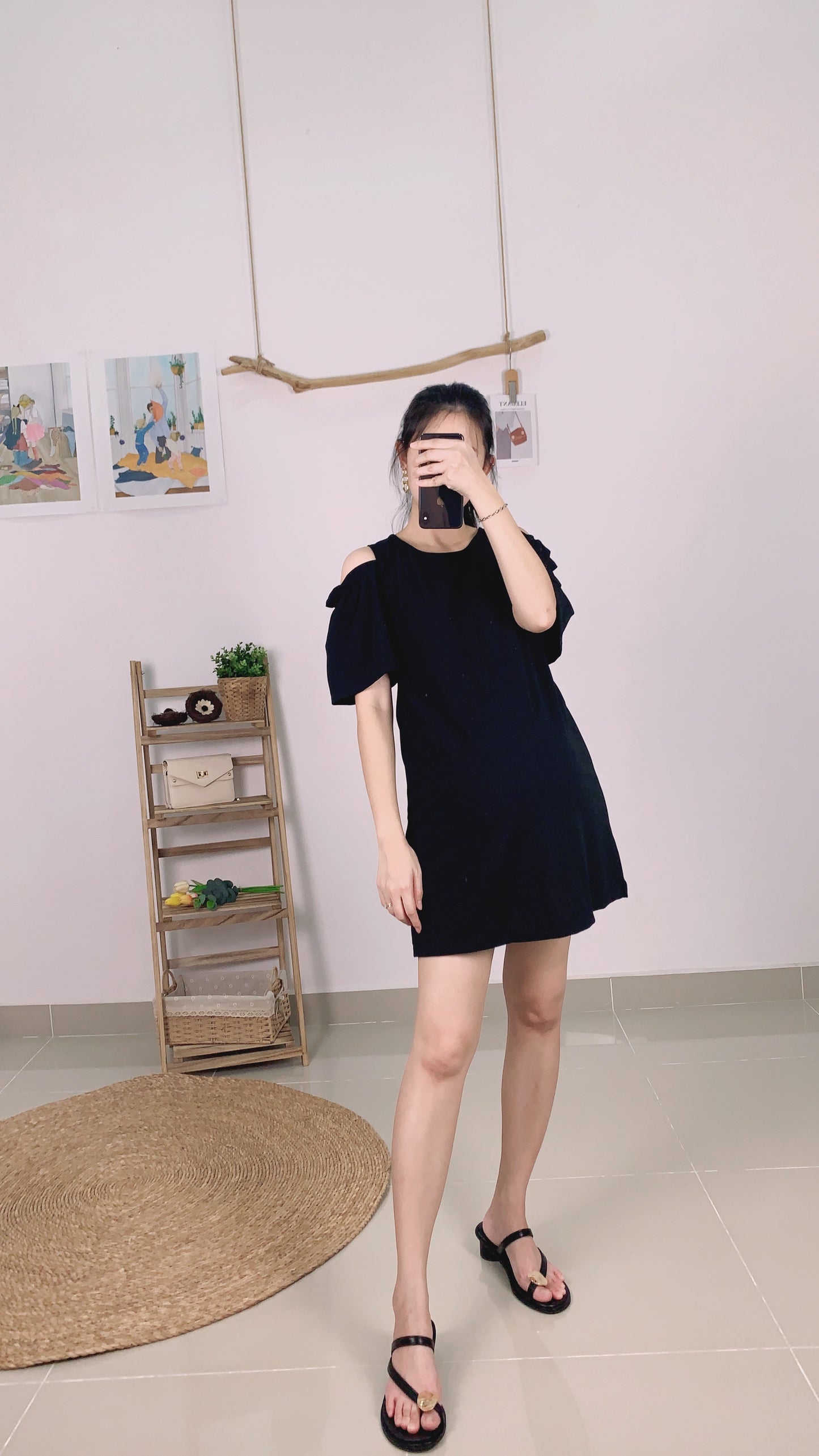 Odelia Chiffon Off Shoulder Dress