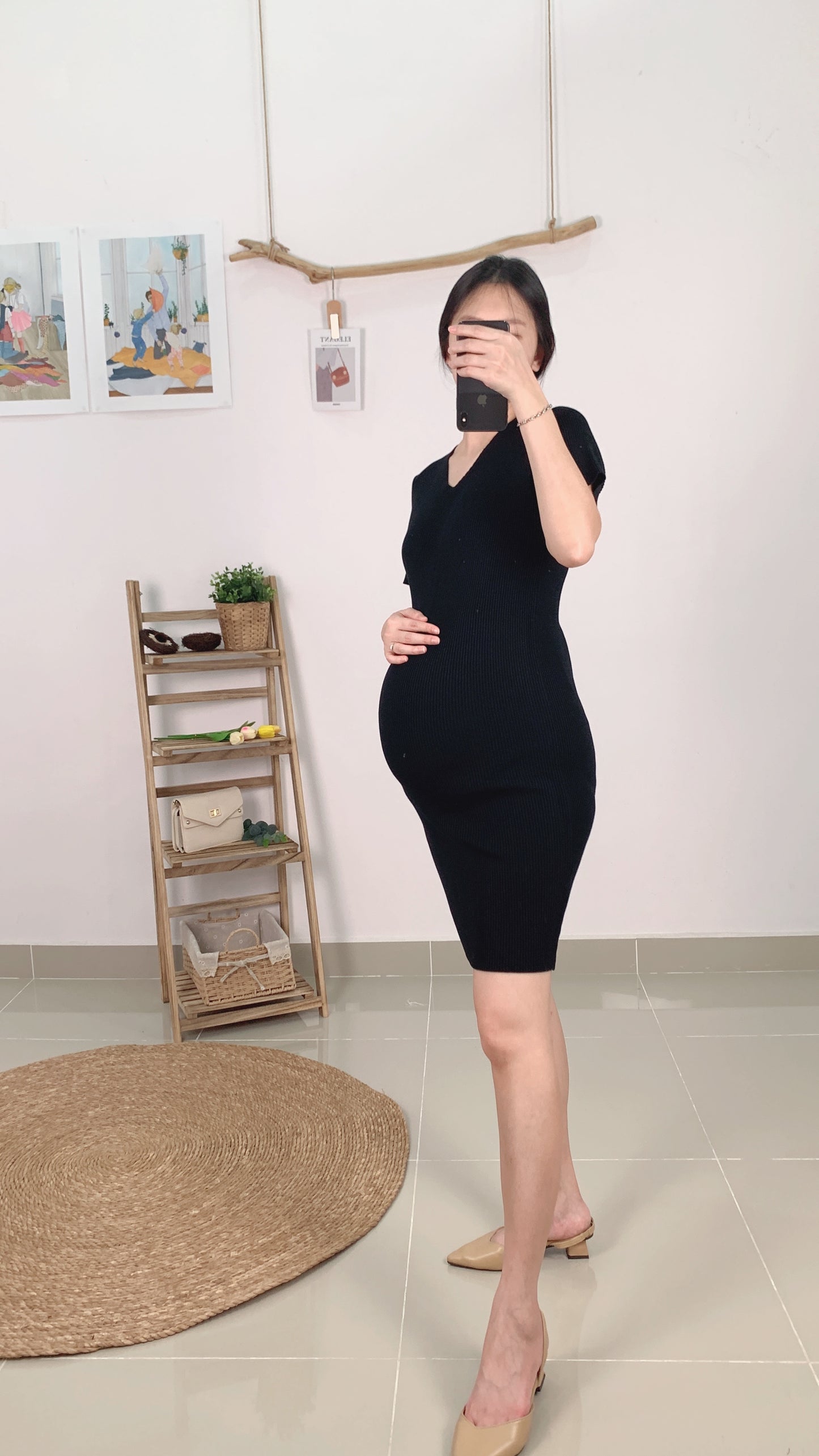 Elya V-Neck Knitted Dress