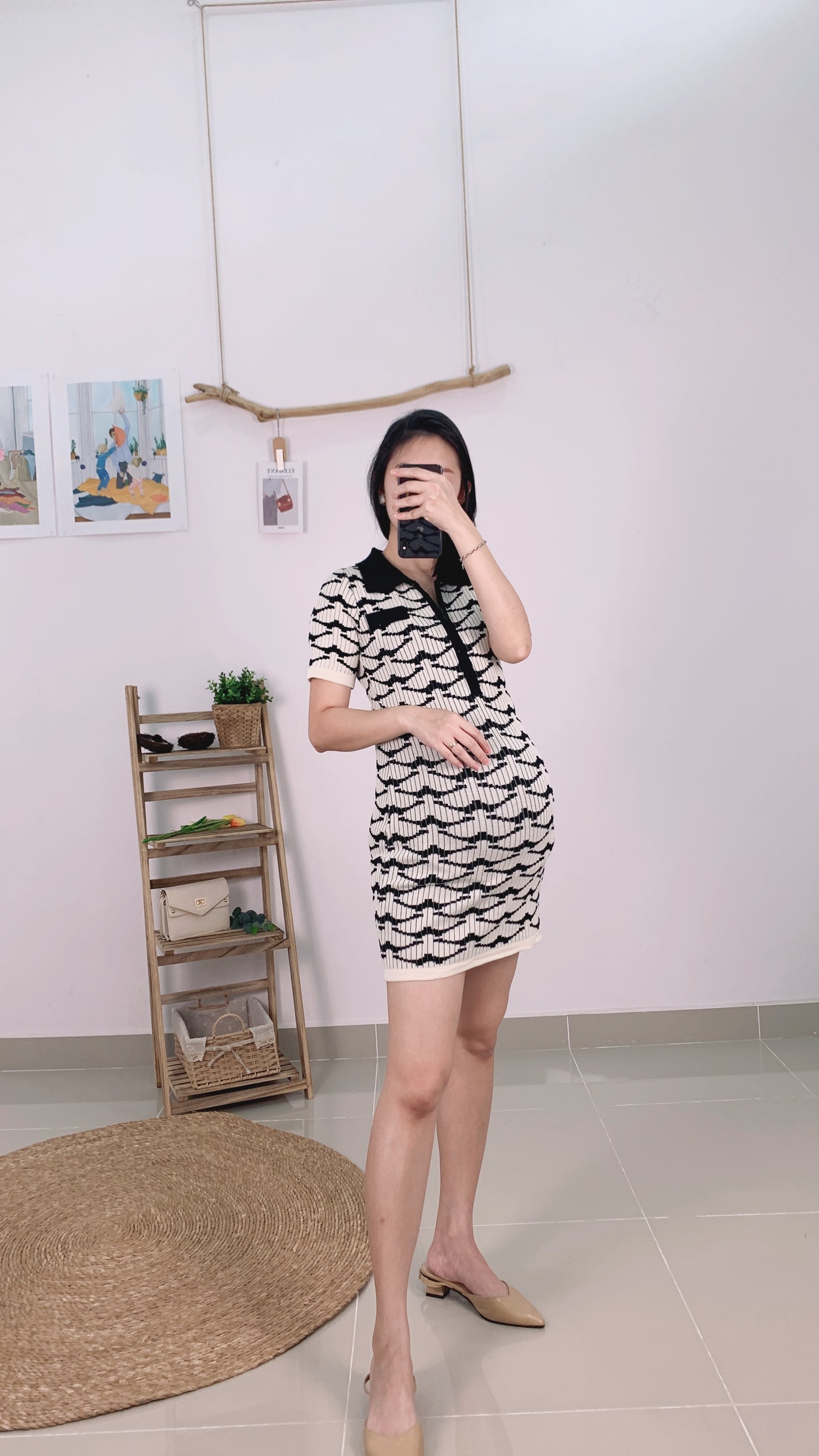 Yevva Collared-Zip Dress